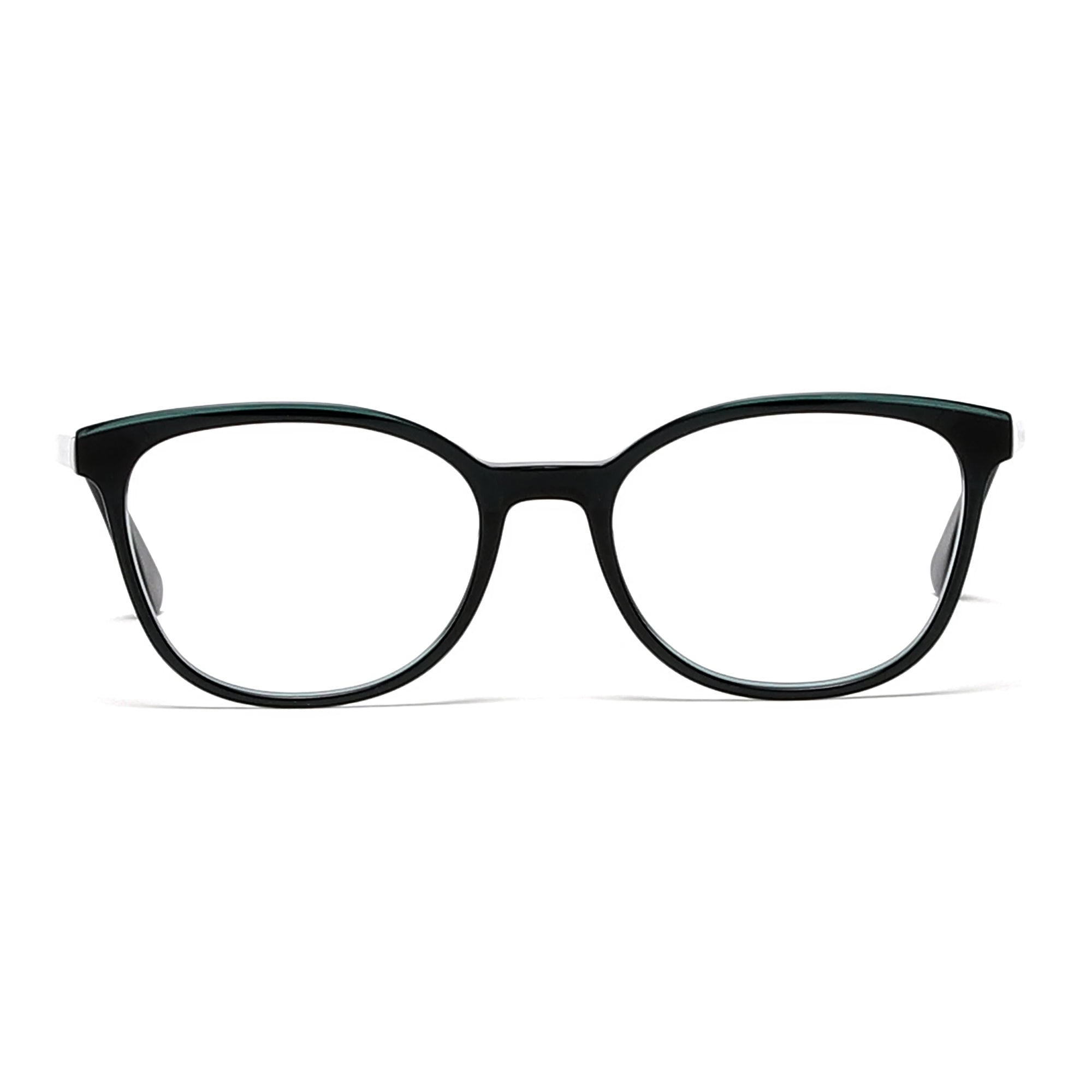 Cavolin Black Green Cat Eye Eyeglasses