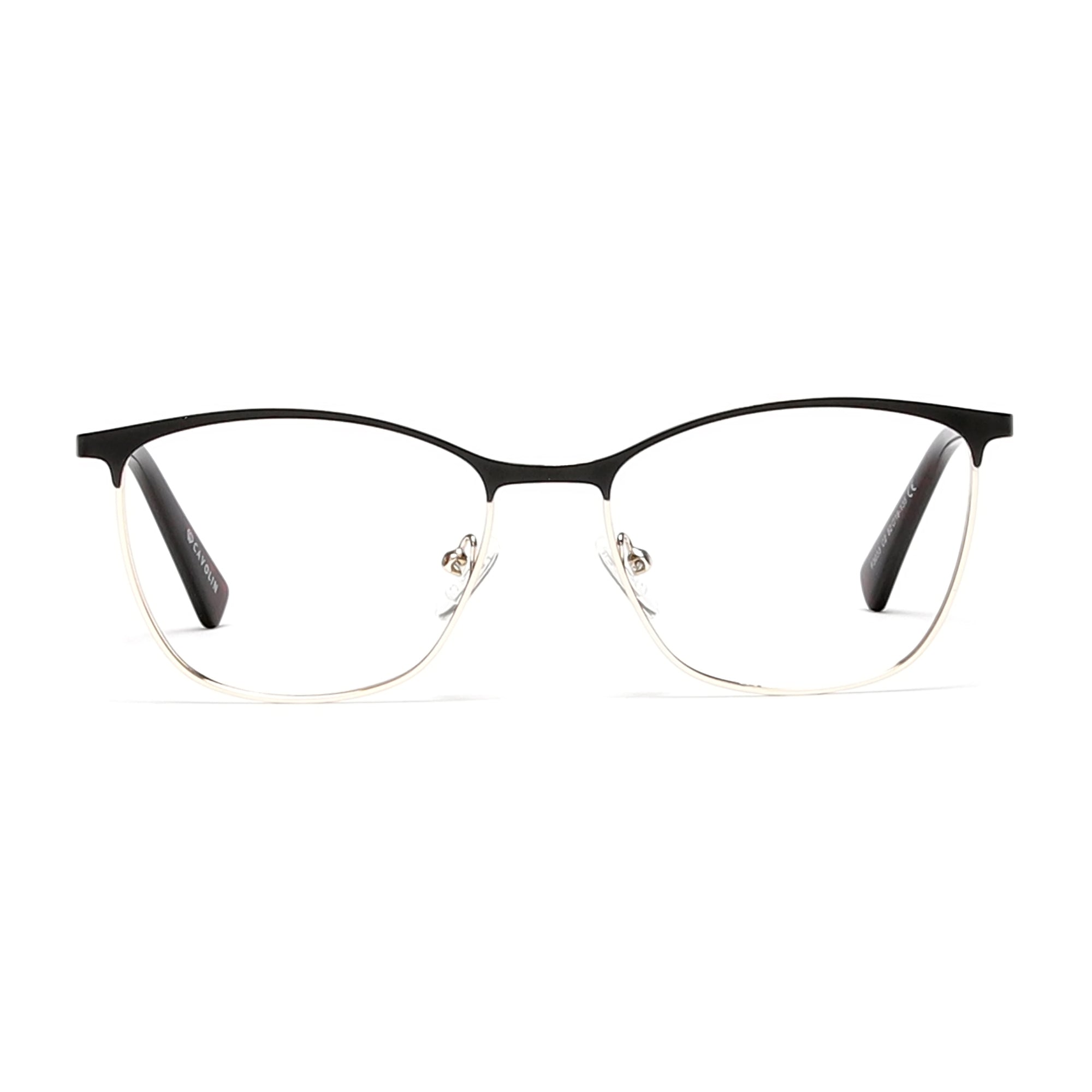 Cavolin Black Gold Cat Eye Eyeglasses