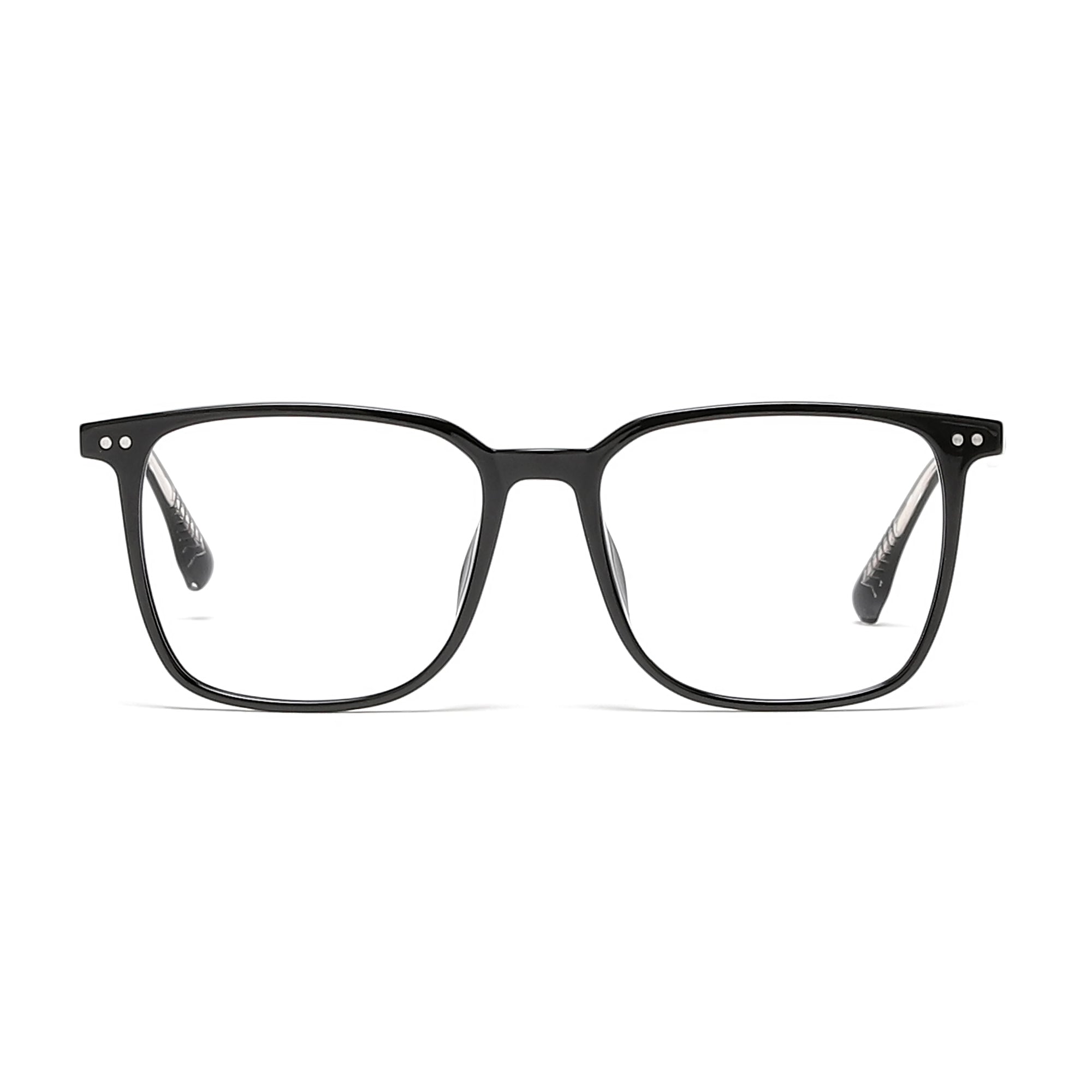 Cavolin Black Rectangle Eyeglasses