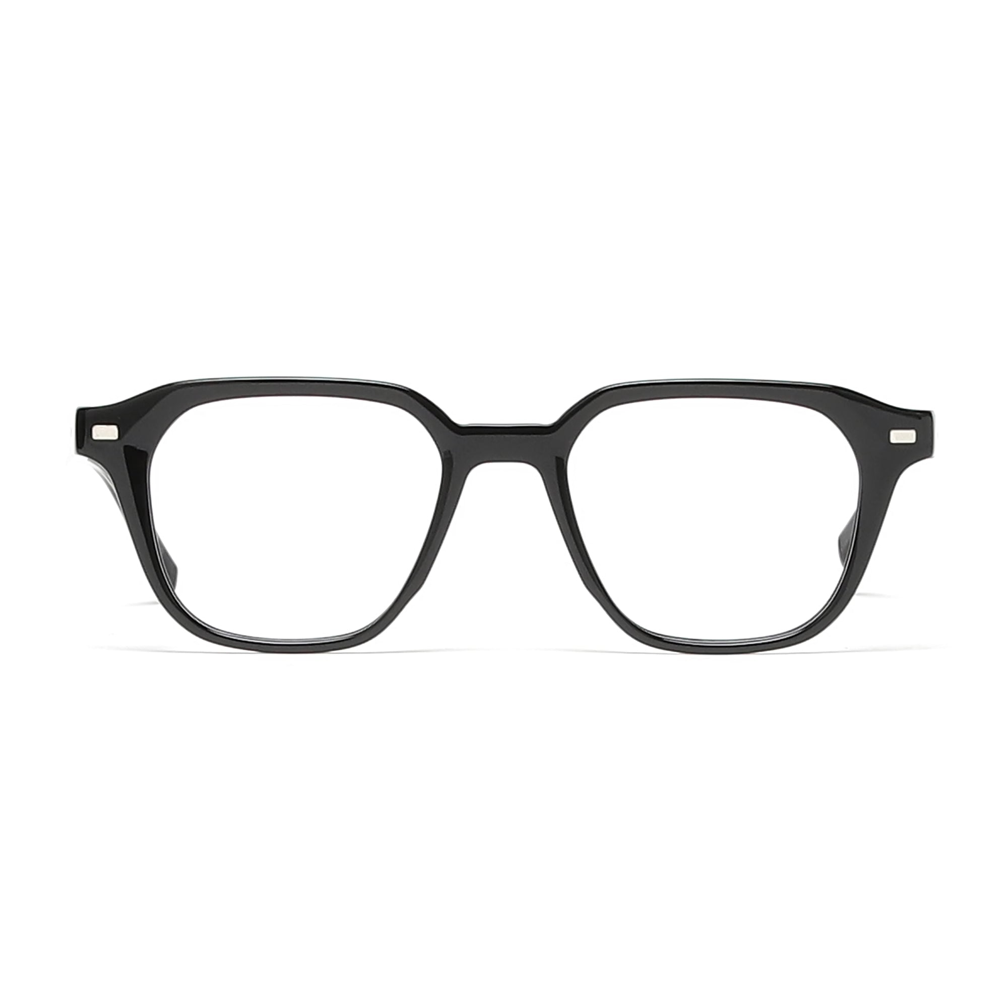 Cavolin Black Clip On Square Eyeglasses