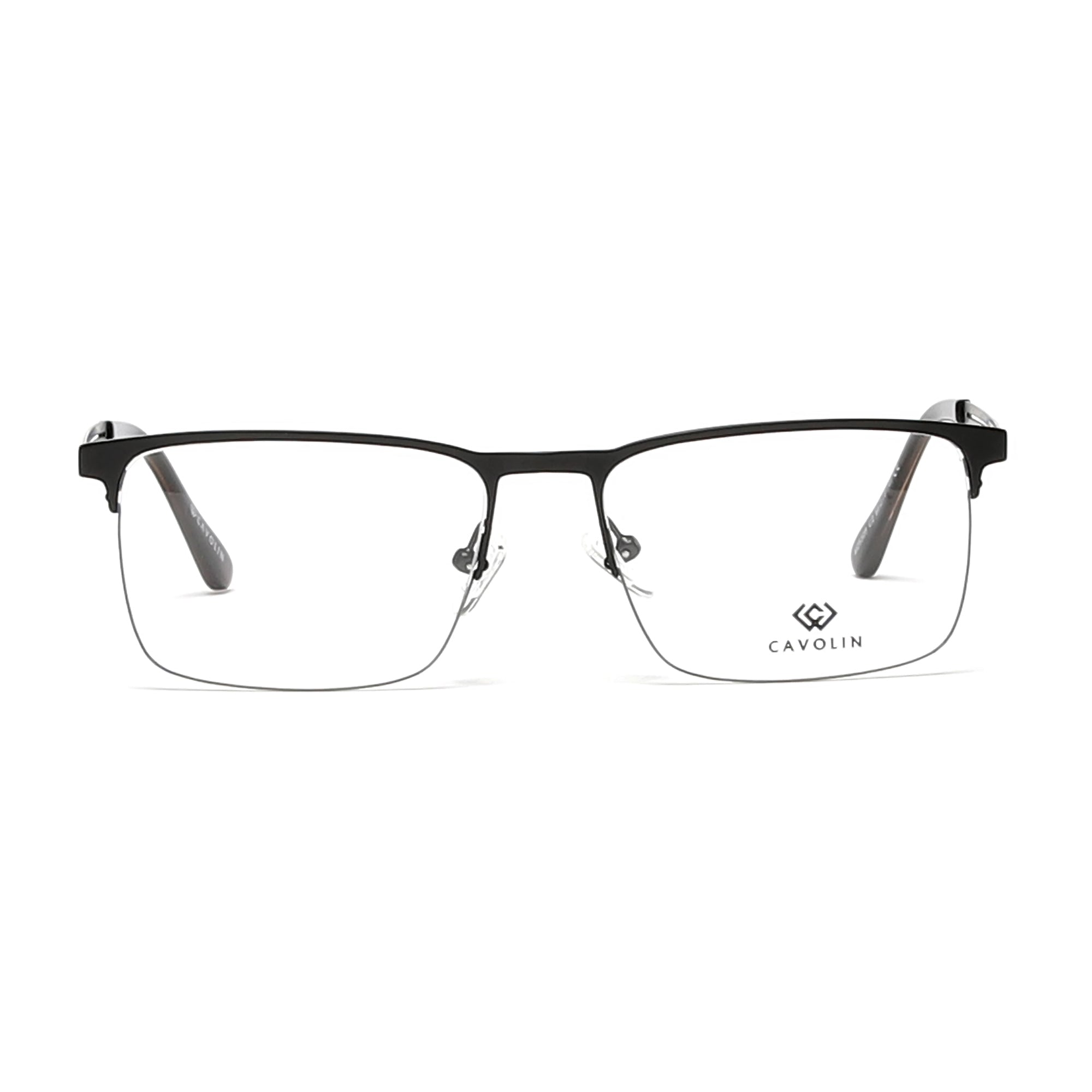 Cavolin Black Rectangle Eyeglasses
