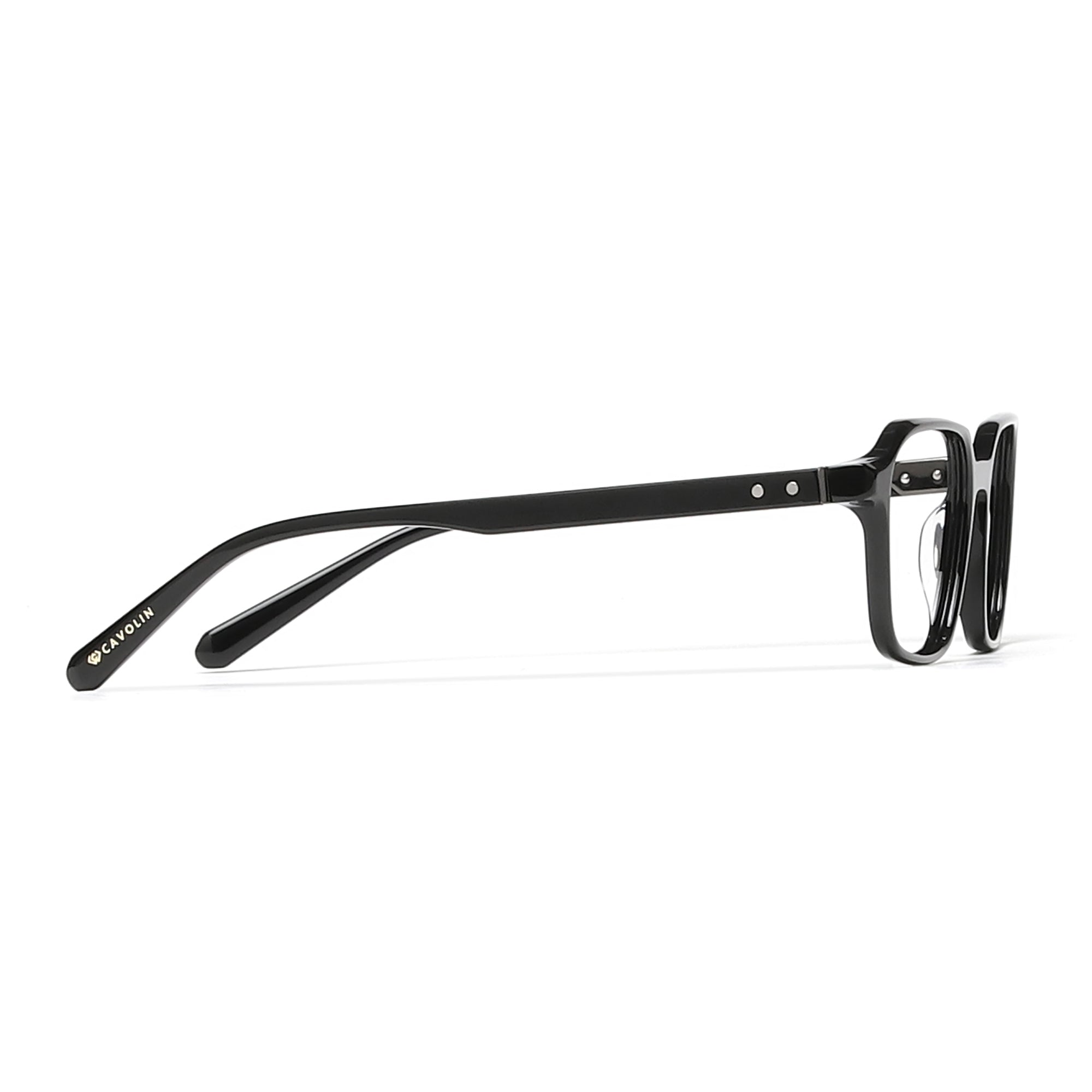 Cavolin Black Square Eyeglasses