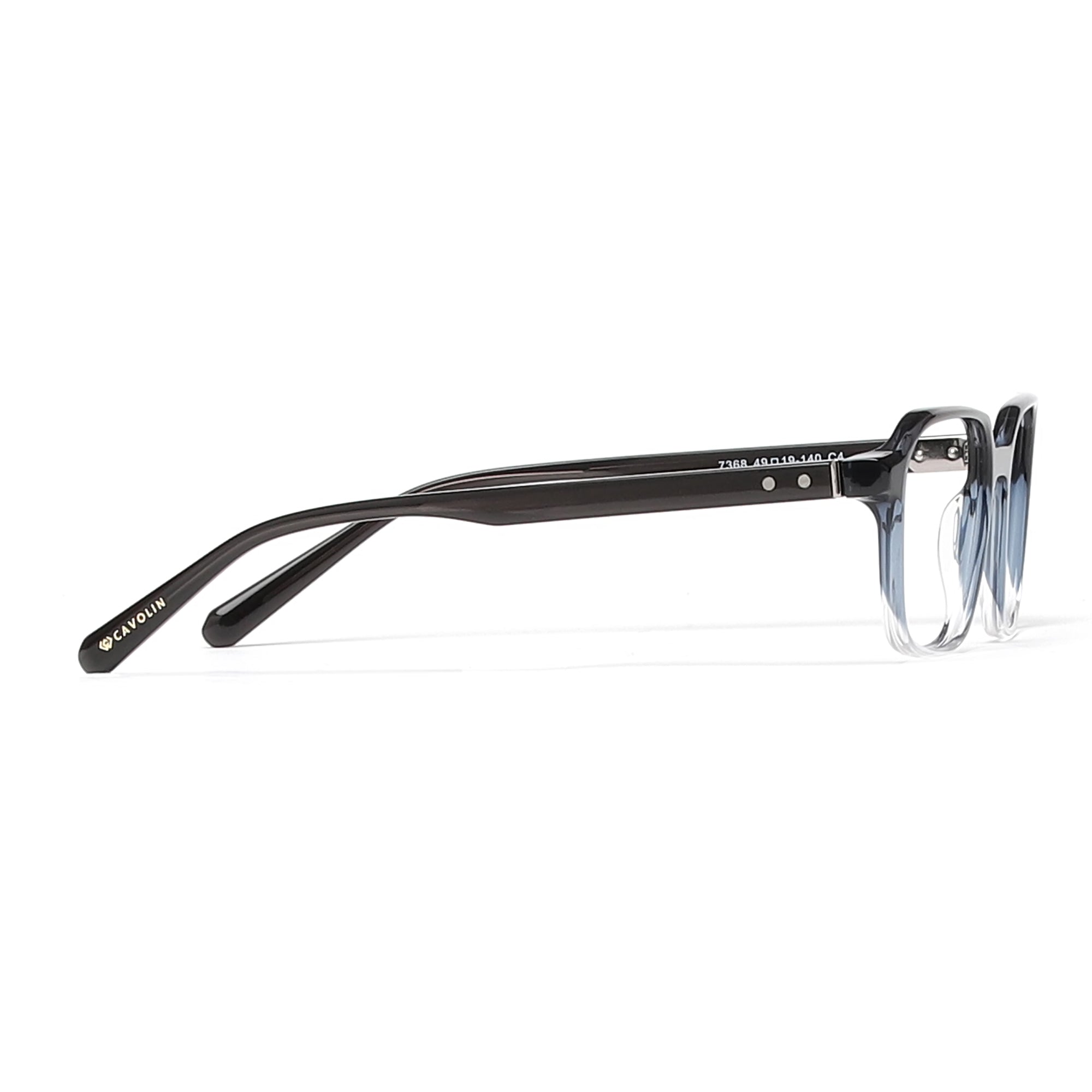 Cavolin Black Transparent Square Eyeglasses