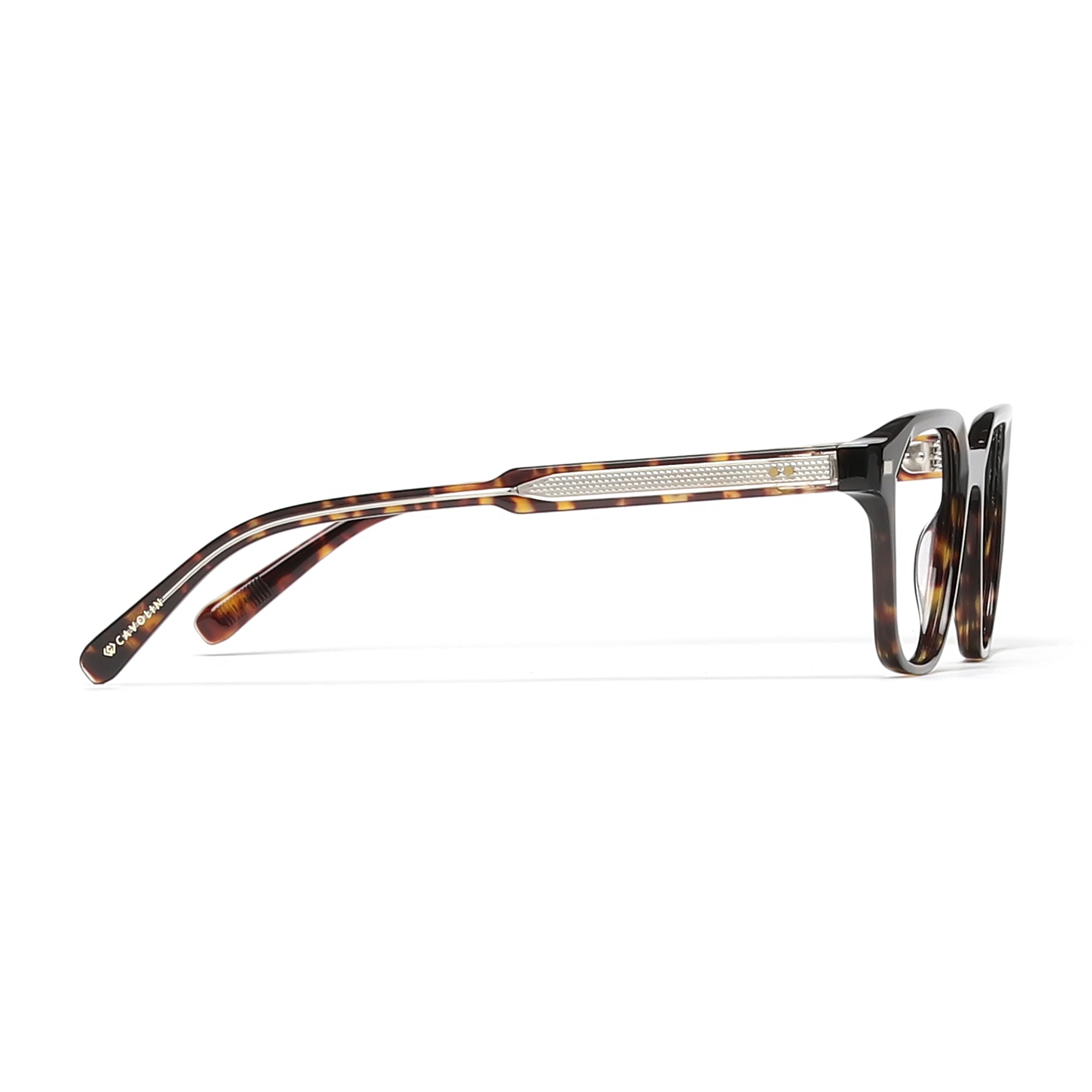 Cavolin Brown Clip On Square Eyeglasses