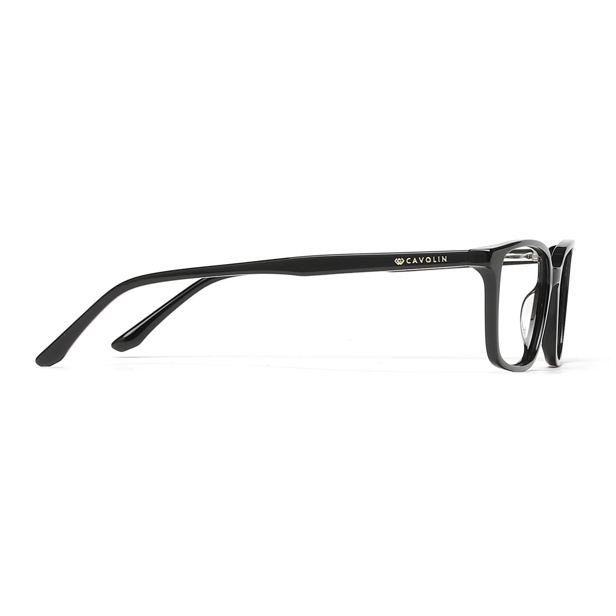 Cavolin Black Rectangle Eyeglasses