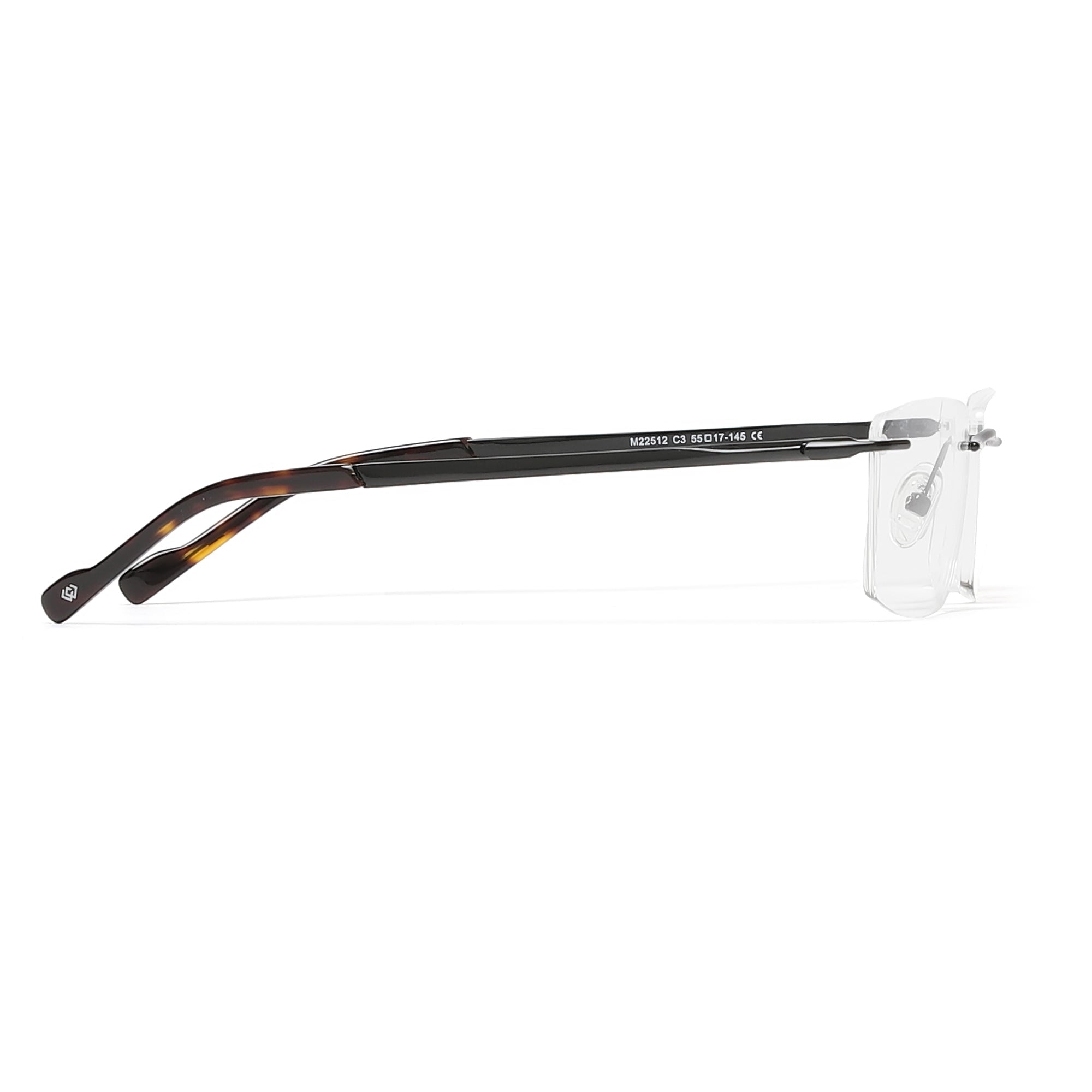 Cavolin Black Rectangle Eyeglasses