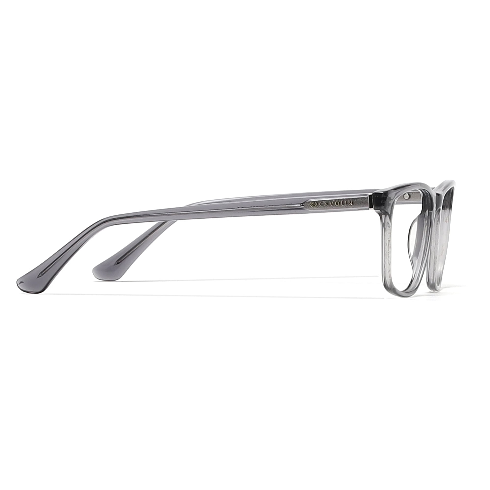 Cavolin Grey Transparent Rectangle Eyeglasses