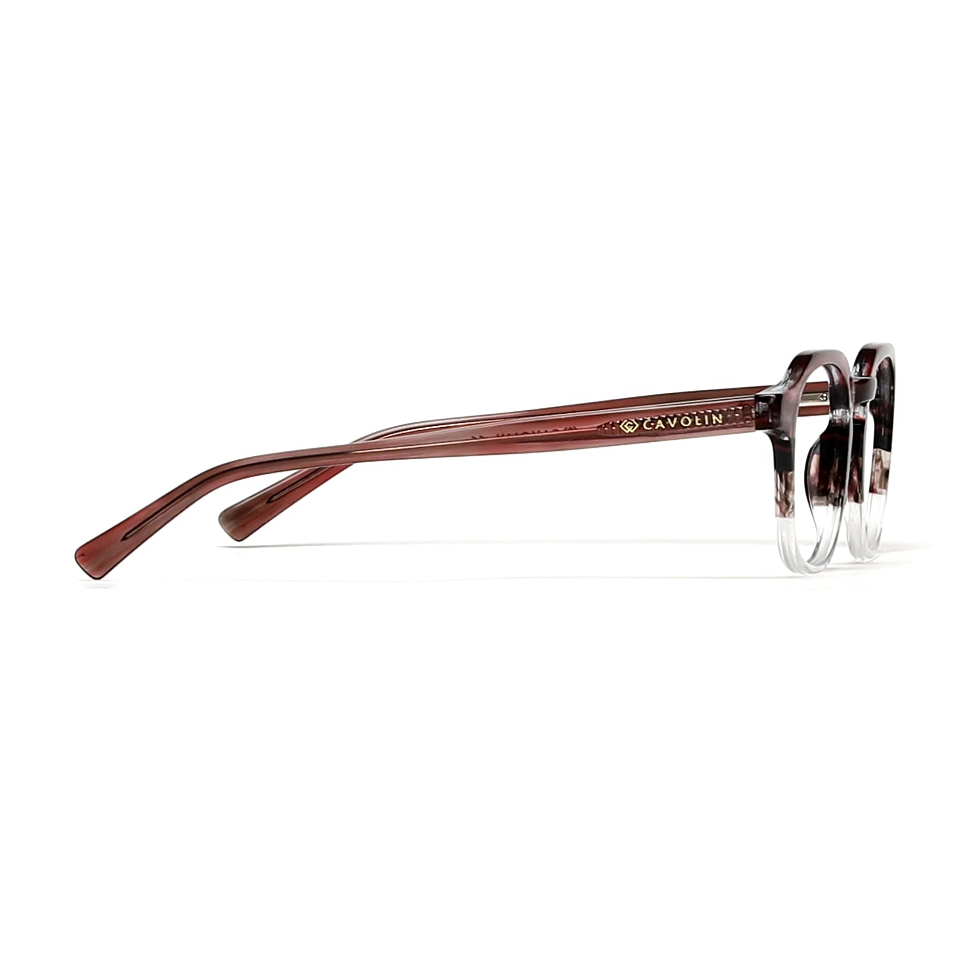 Cavolin Purple Transparent Square Eyeglasses