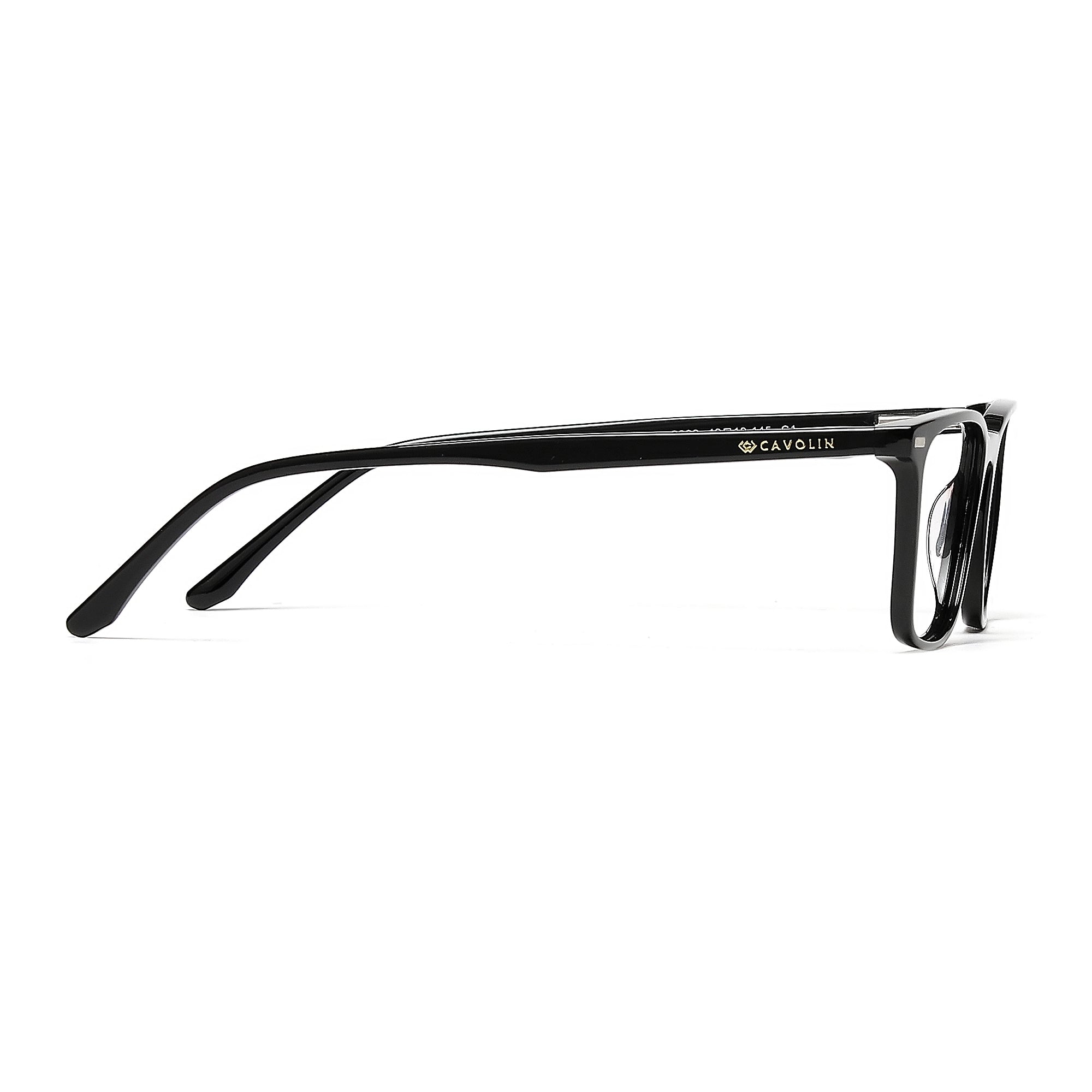 Cavolin Black Clip On Square Eyeglasses