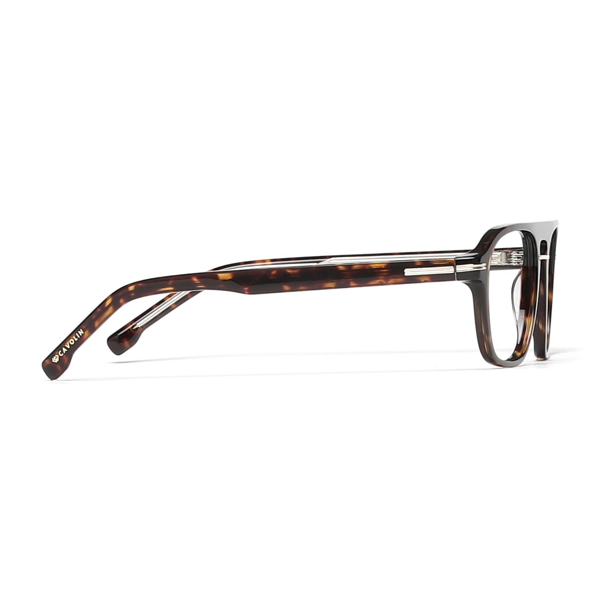 Cavolin Brown Square Eyeglasses