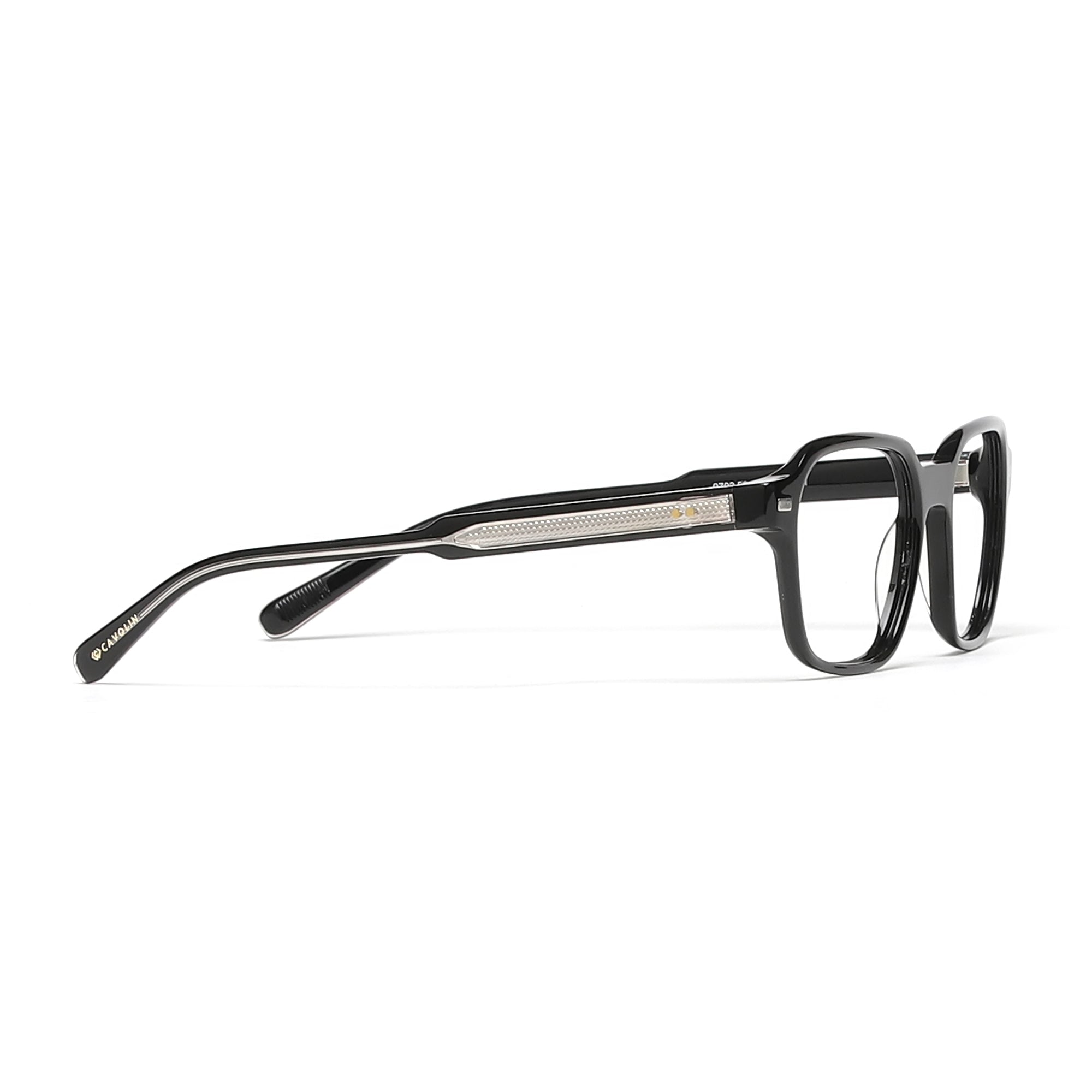 Cavolin Black Clip On Square Eyeglasses