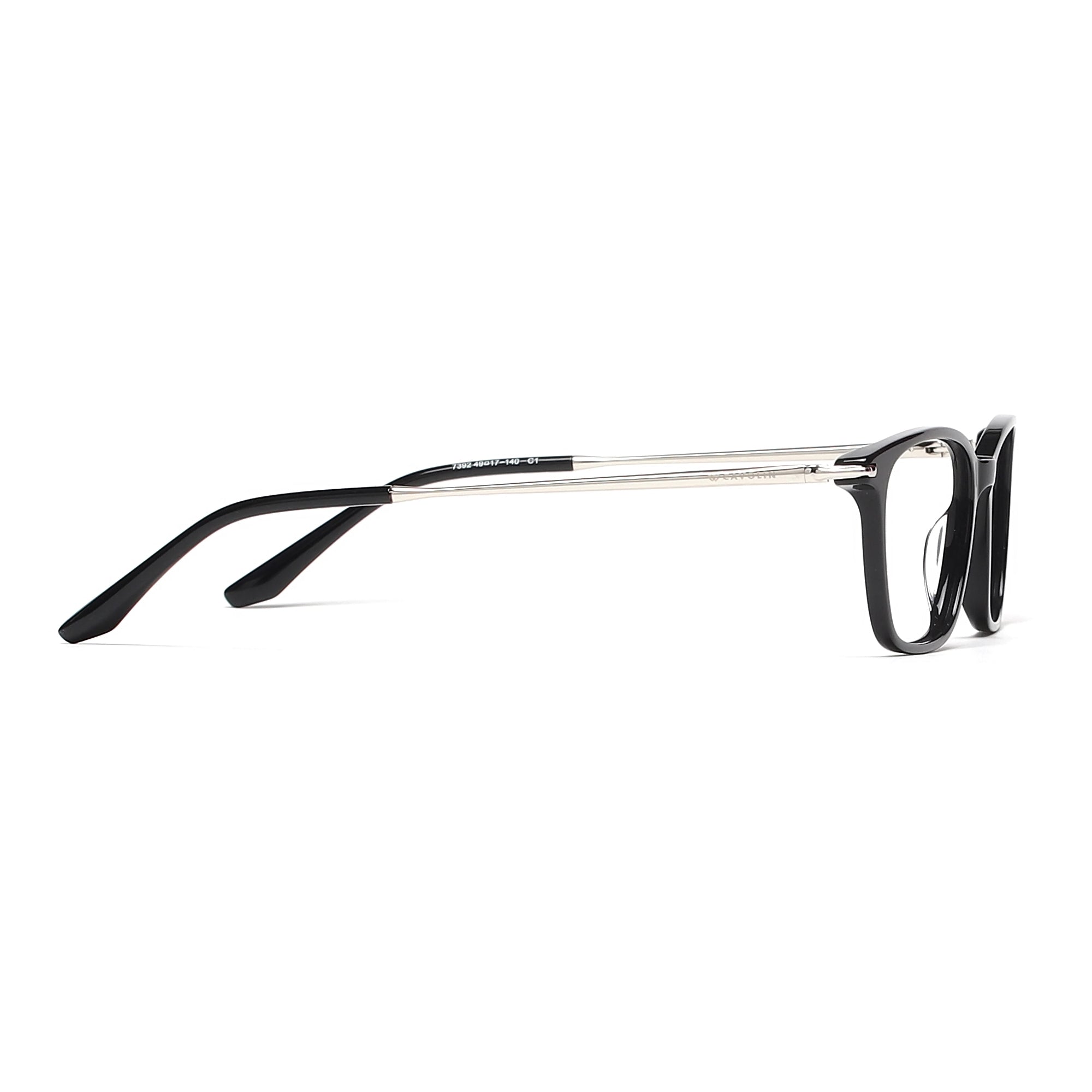 Cavolin Black Rectangle Eyeglasses
