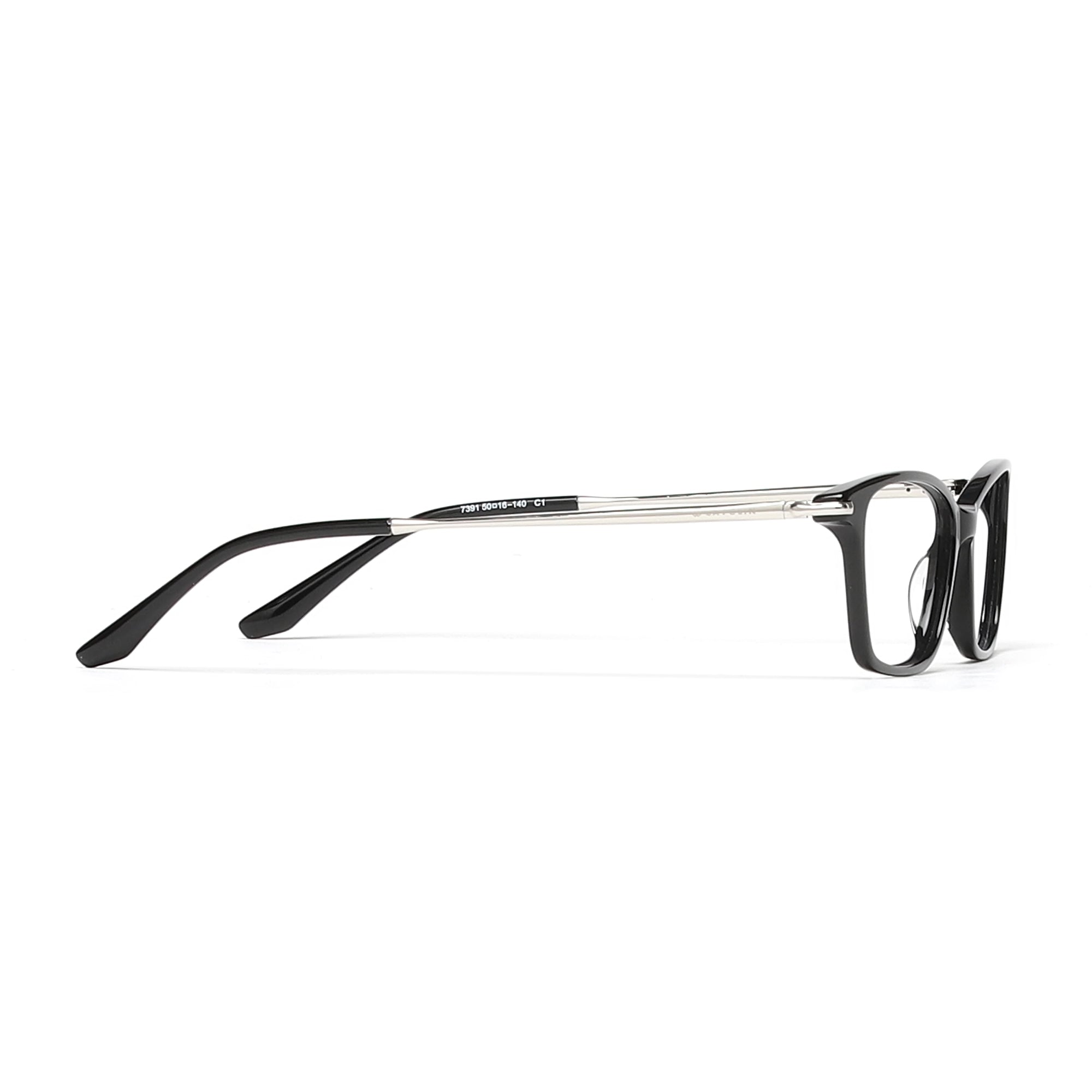 Cavolin Black Rectangle Eyeglasses