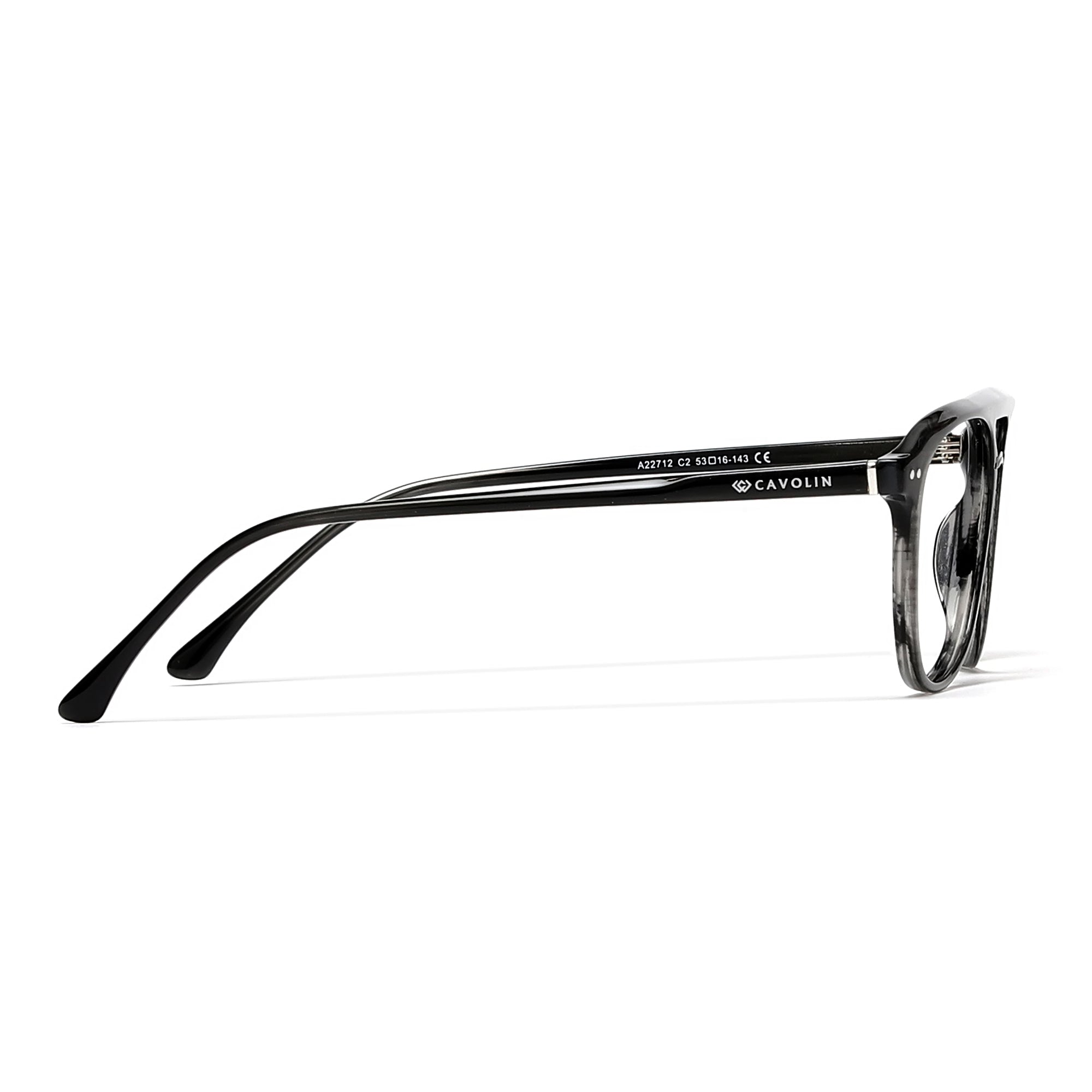Cavolin Grey Geometric Eyeglasses