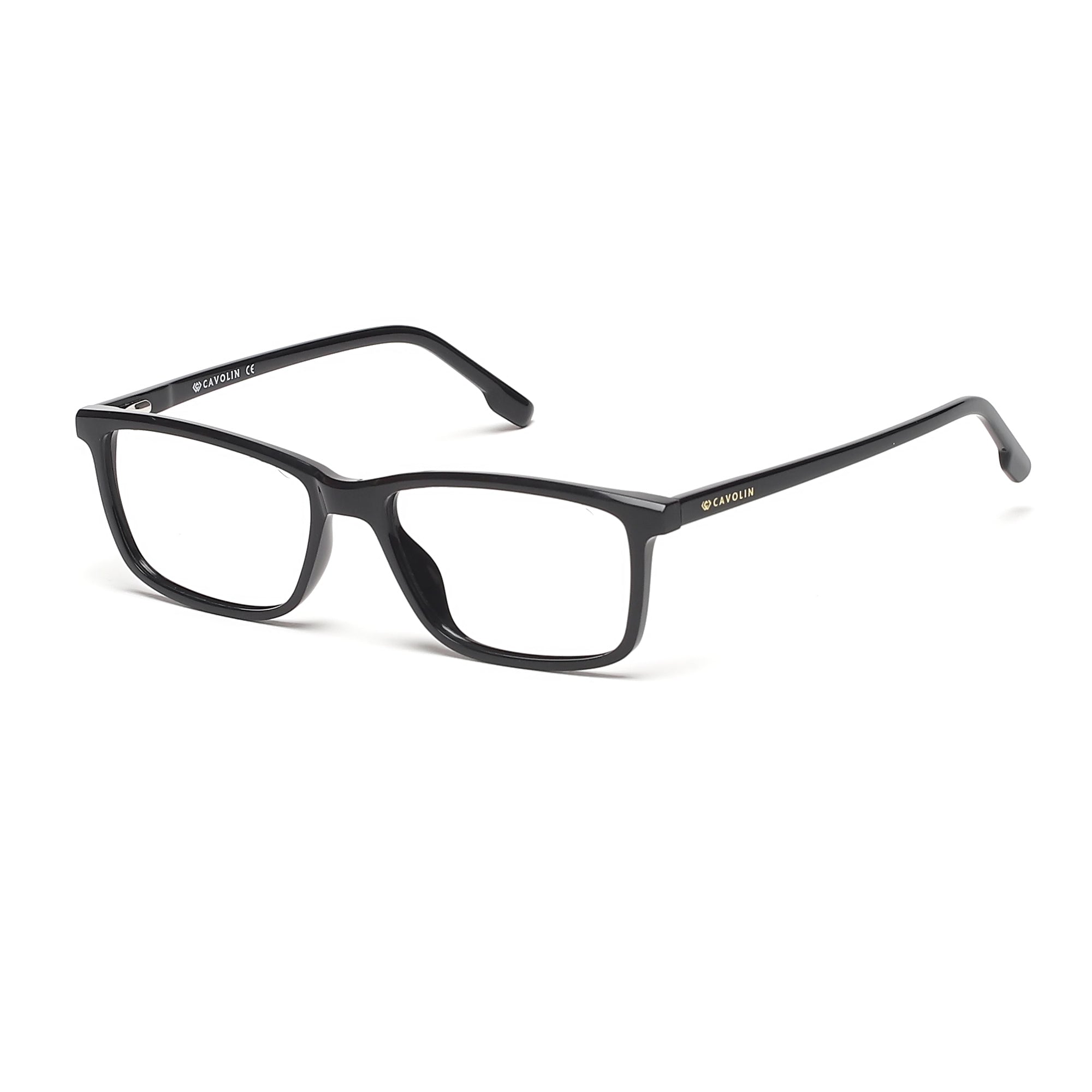 Cavolin Black Rectangle Eyeglasses