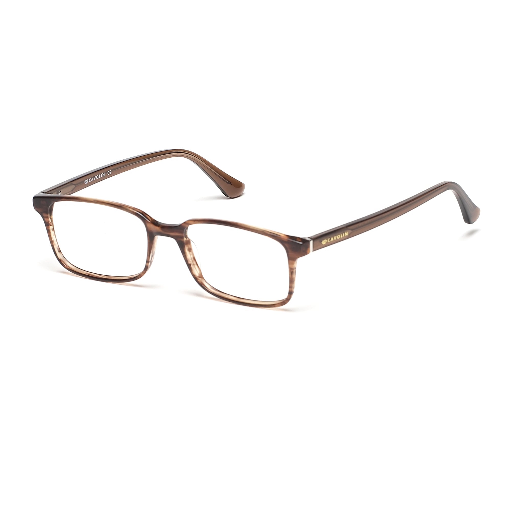 Cavolin Brown Rectangle Eyeglasses