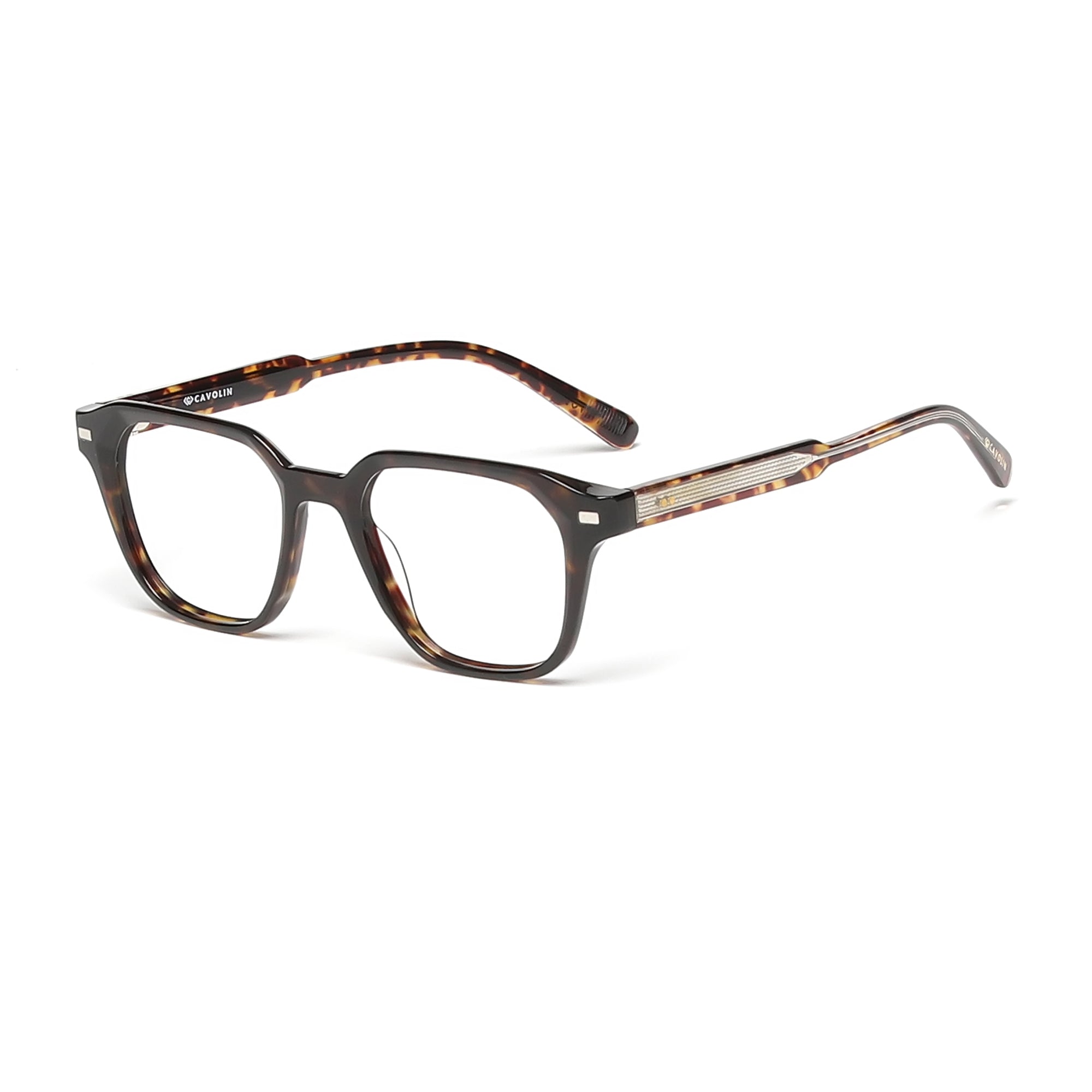 Cavolin Brown Clip On Square Eyeglasses