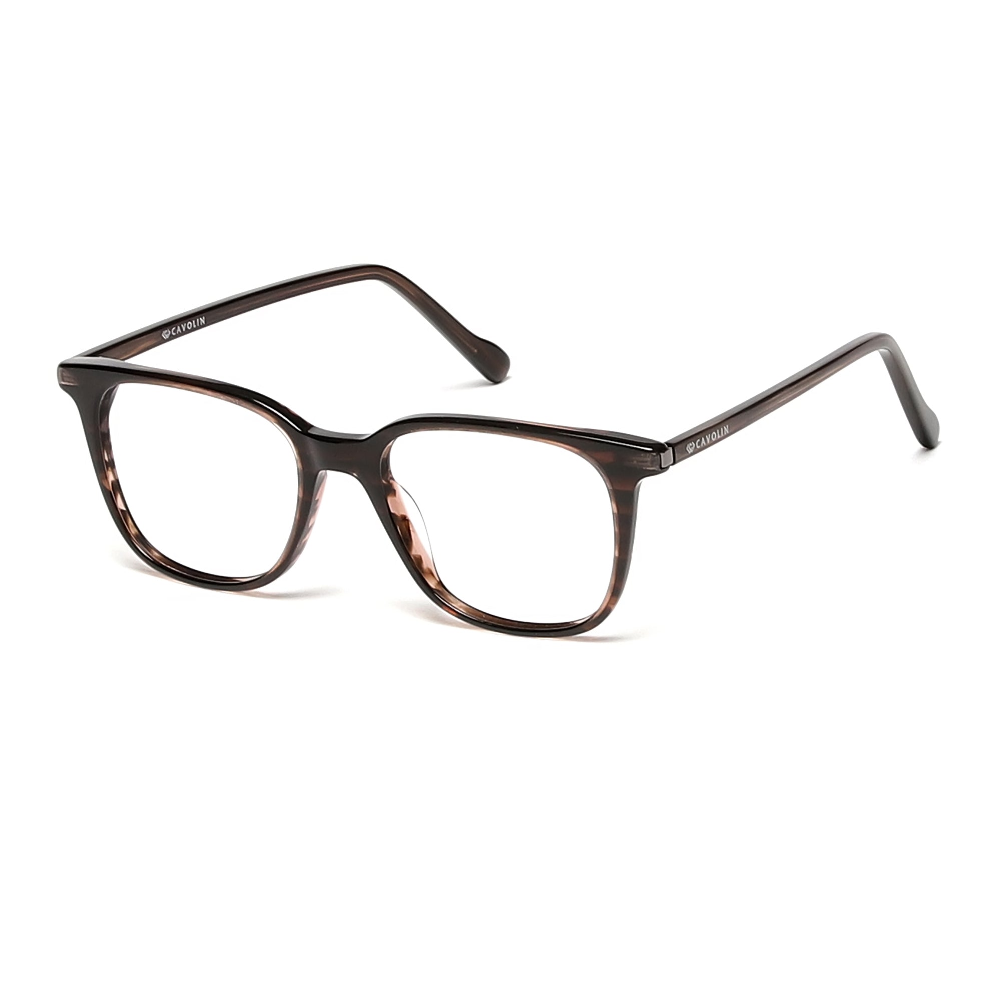 Cavolin Brown Square Eyeglasses