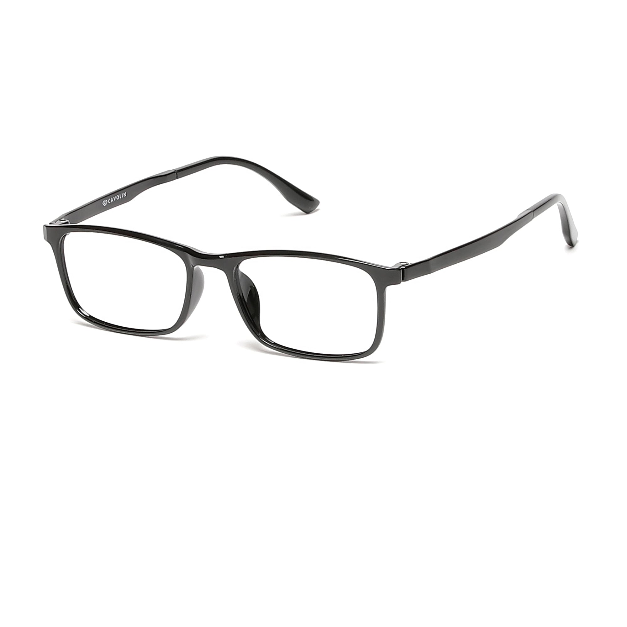 Cavolin Black Rectangle Eyeglasses