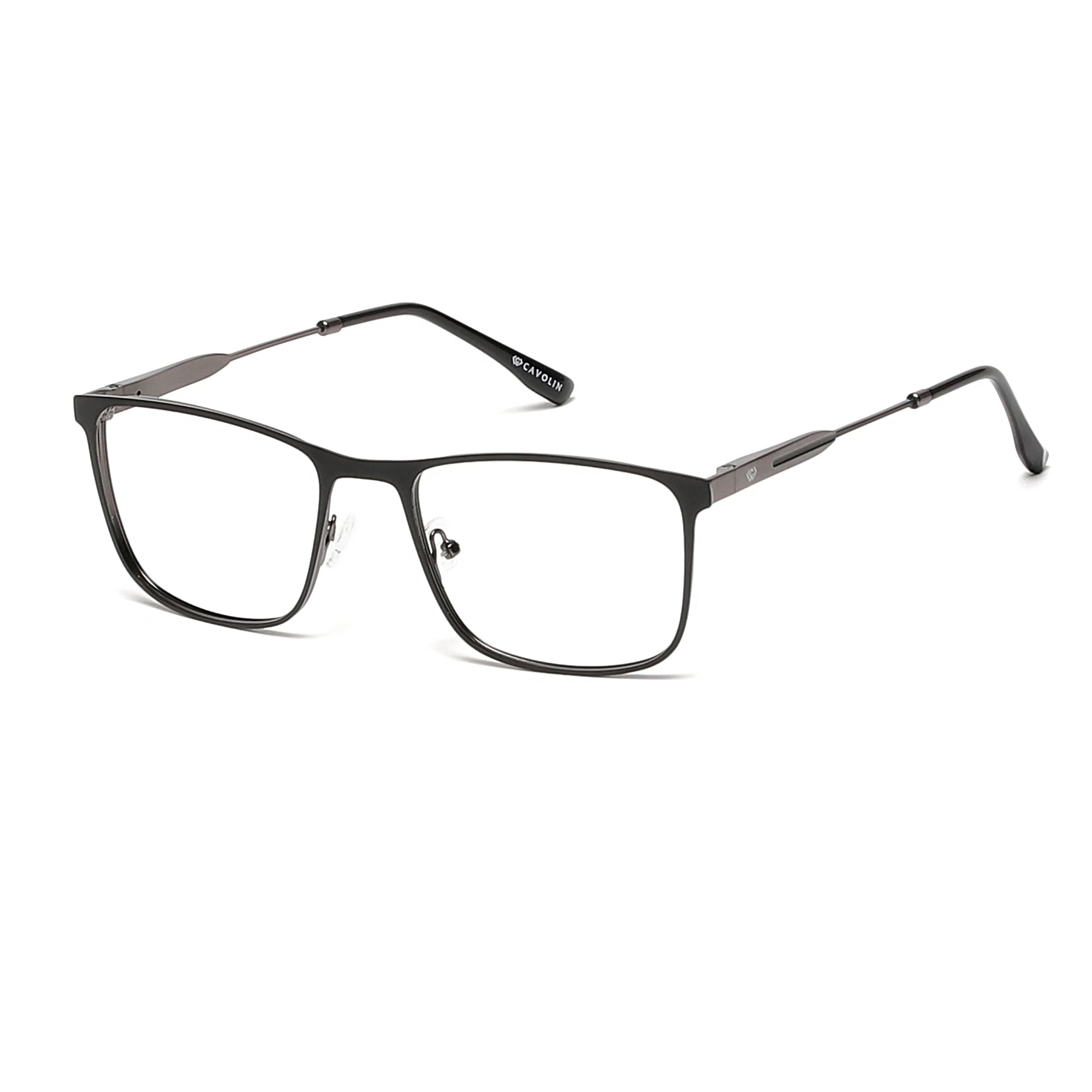 Cavolin Black Rectangle Eyeglasses