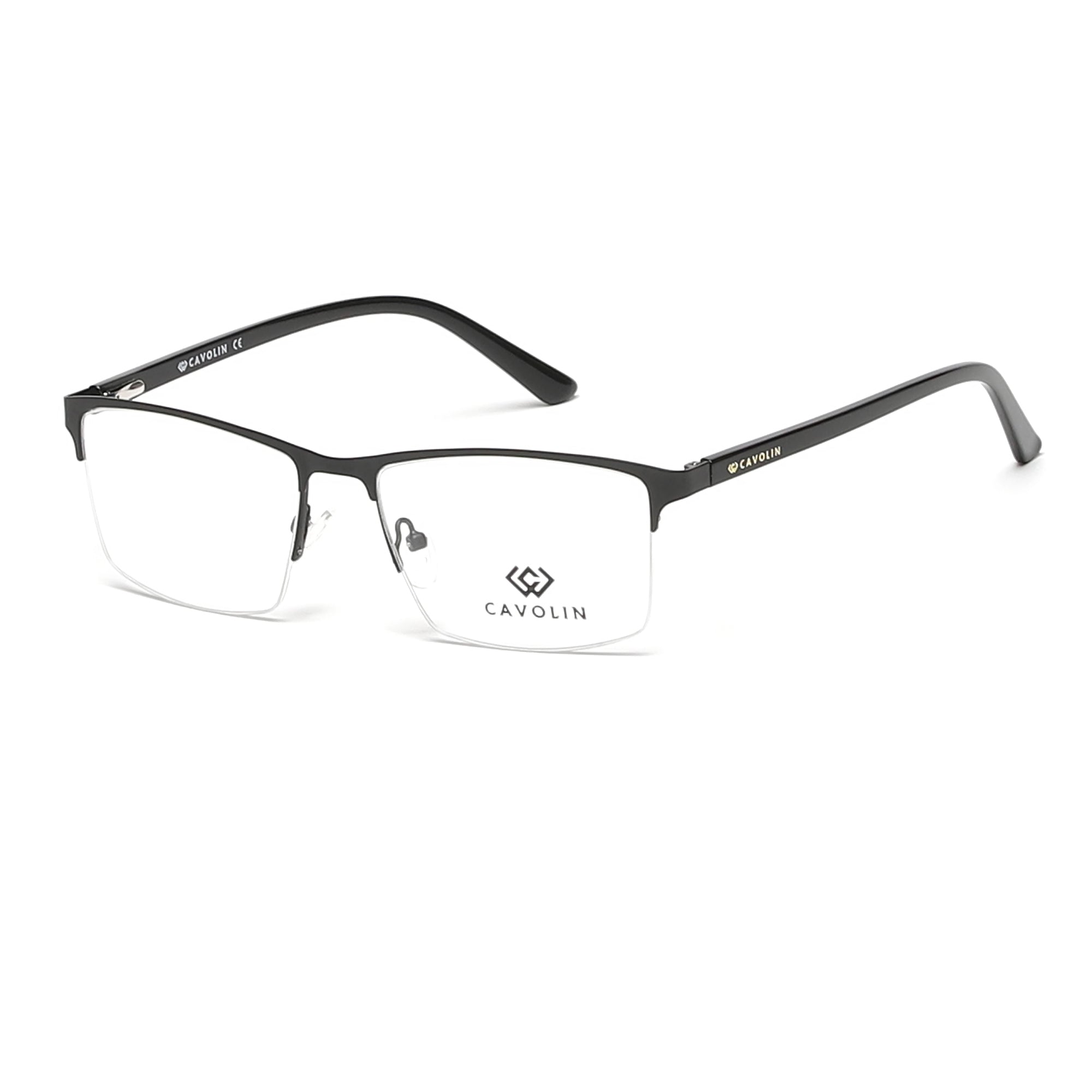 Cavolin Black Rectangle Eyeglasses