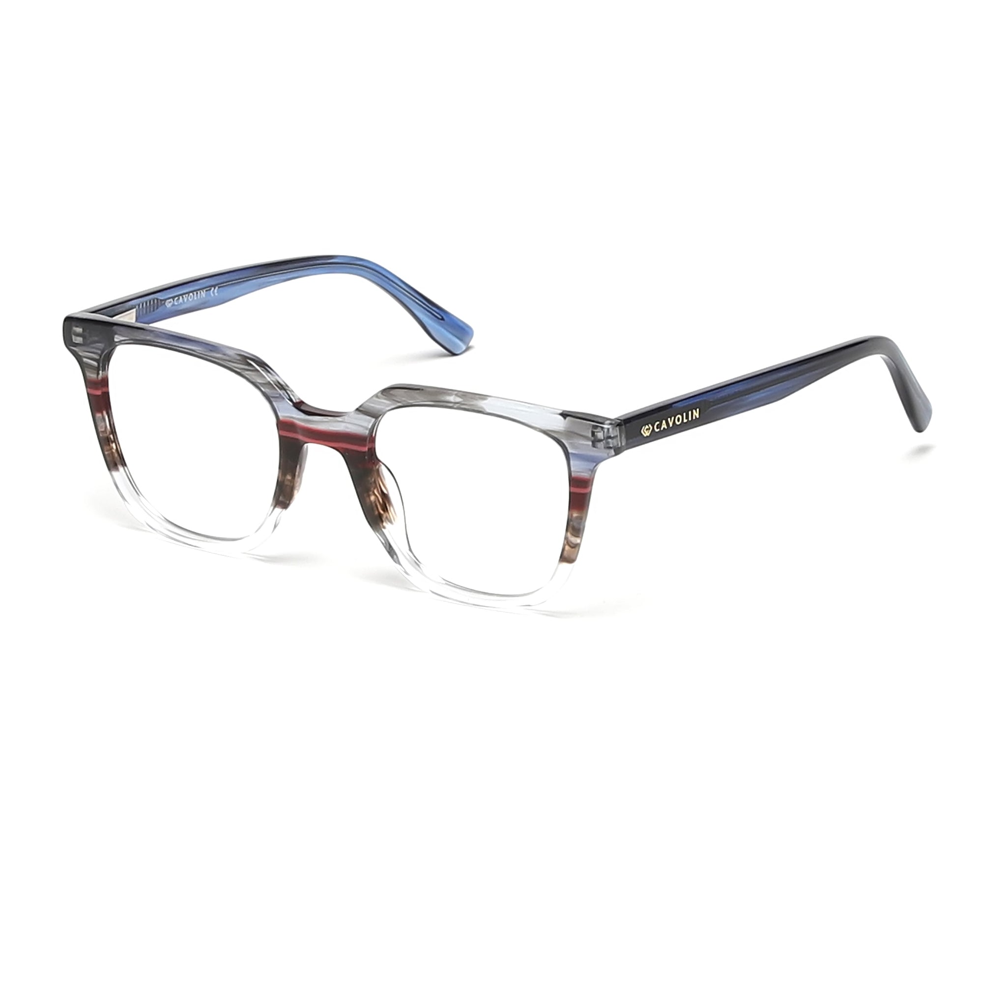 Cavolin Grey Transparent Square Eyeglasses