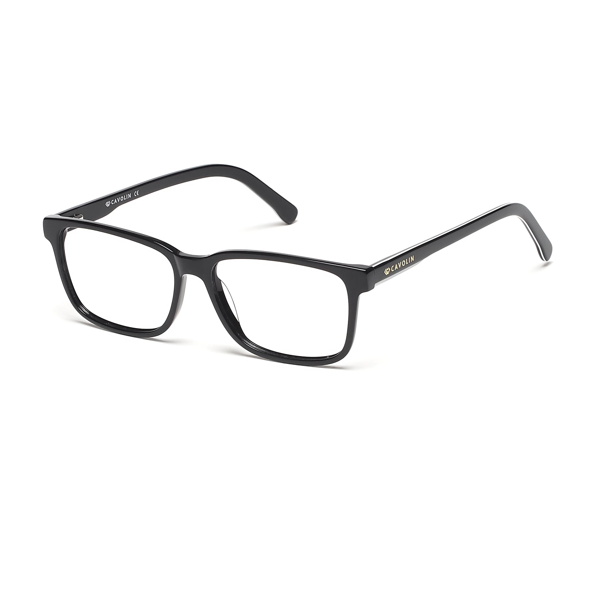 Cavolin Black Rectangle Eyeglasses