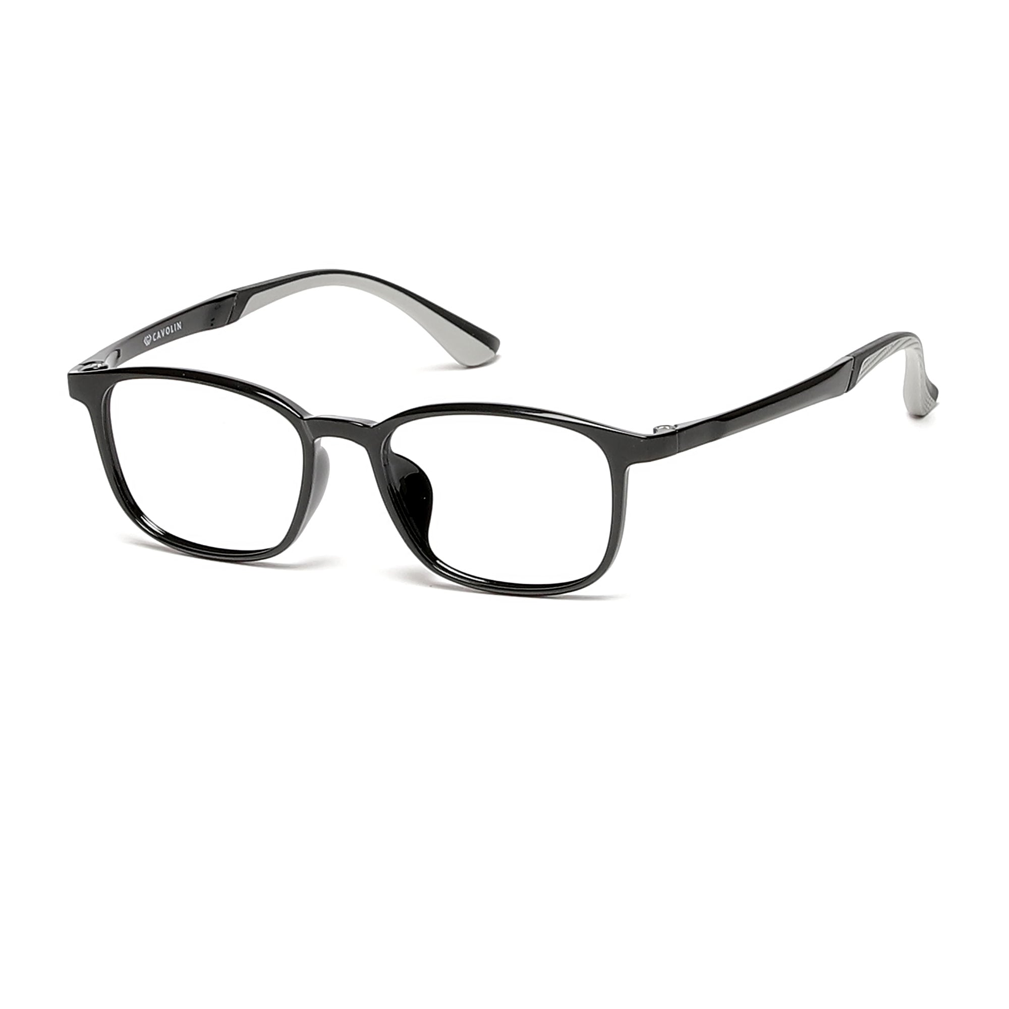 Cavolin Black Rectangle Eyeglasses