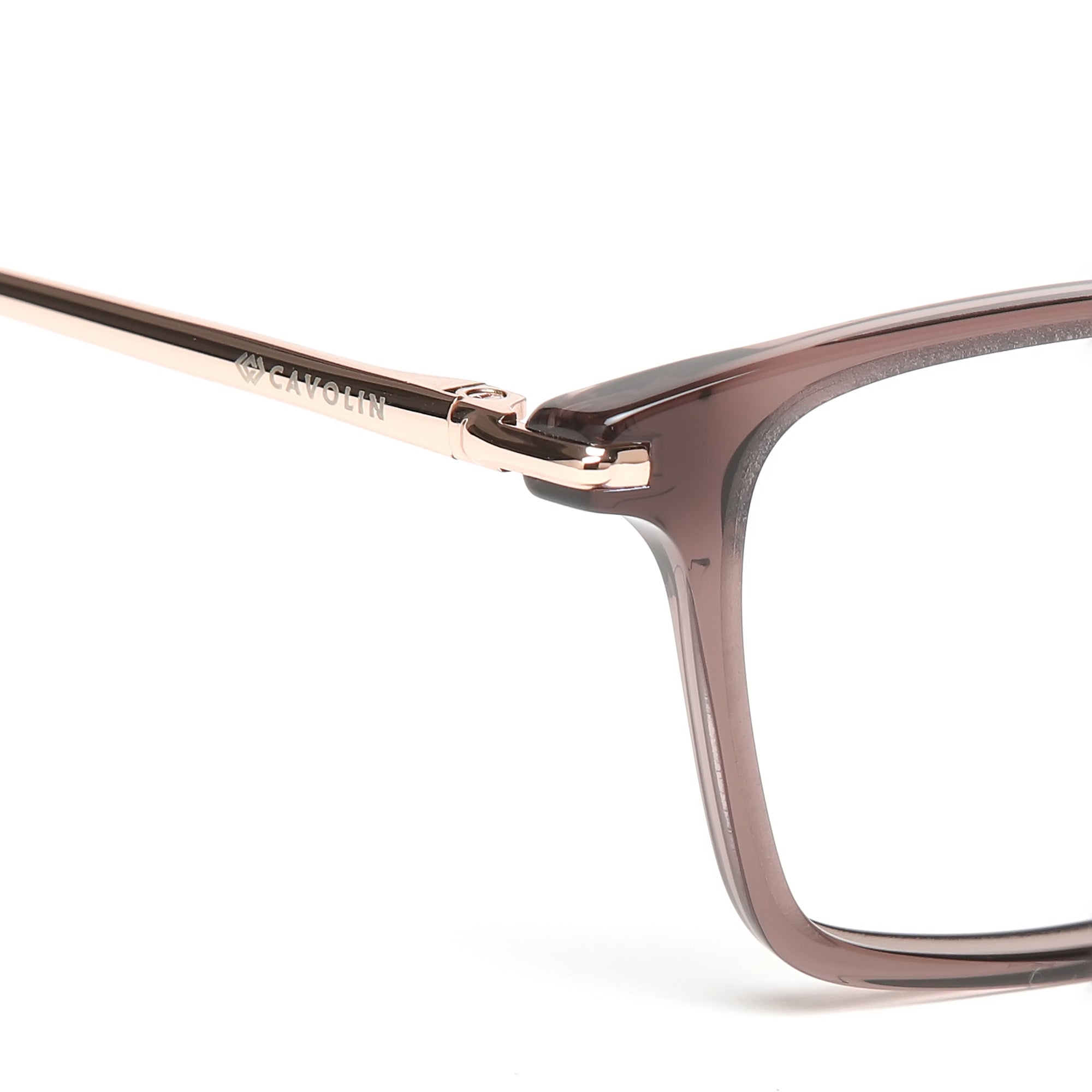 Cavolin Brown Rectangle Eyeglasses