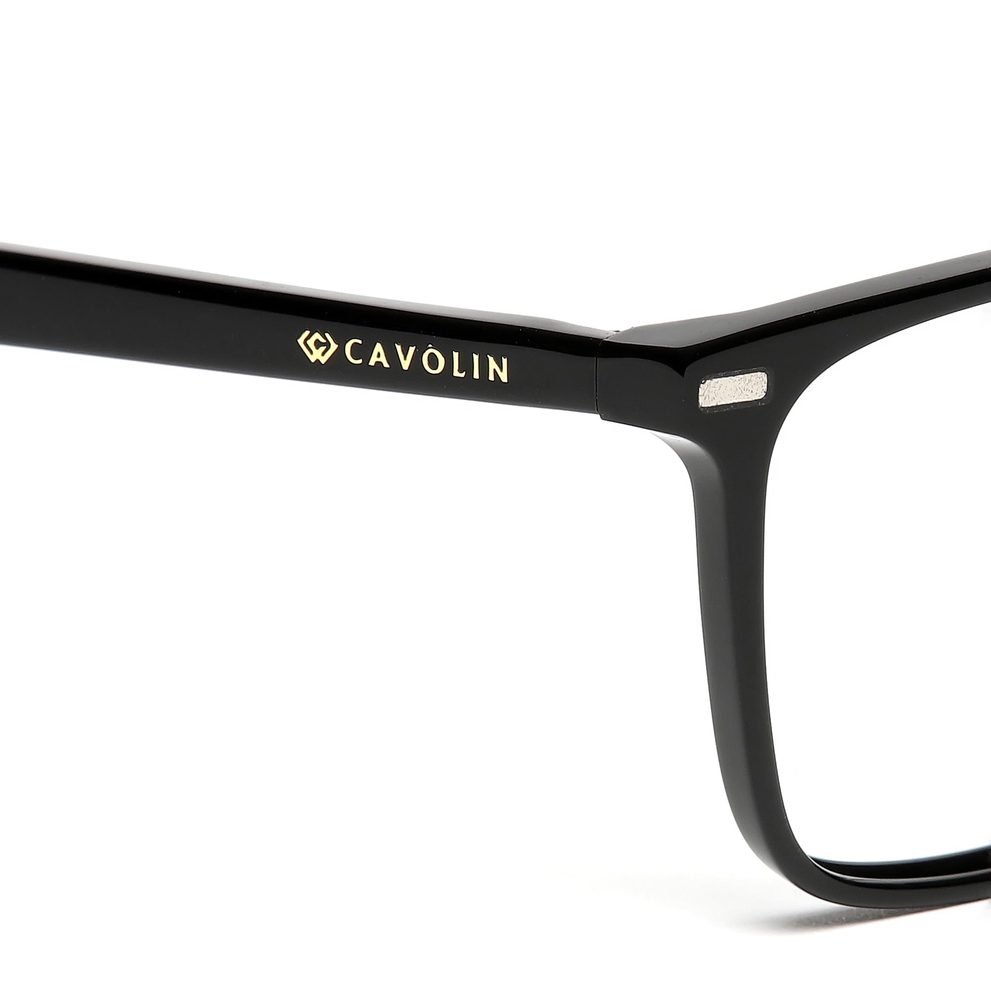 Cavolin Black Clip On Square Eyeglasses
