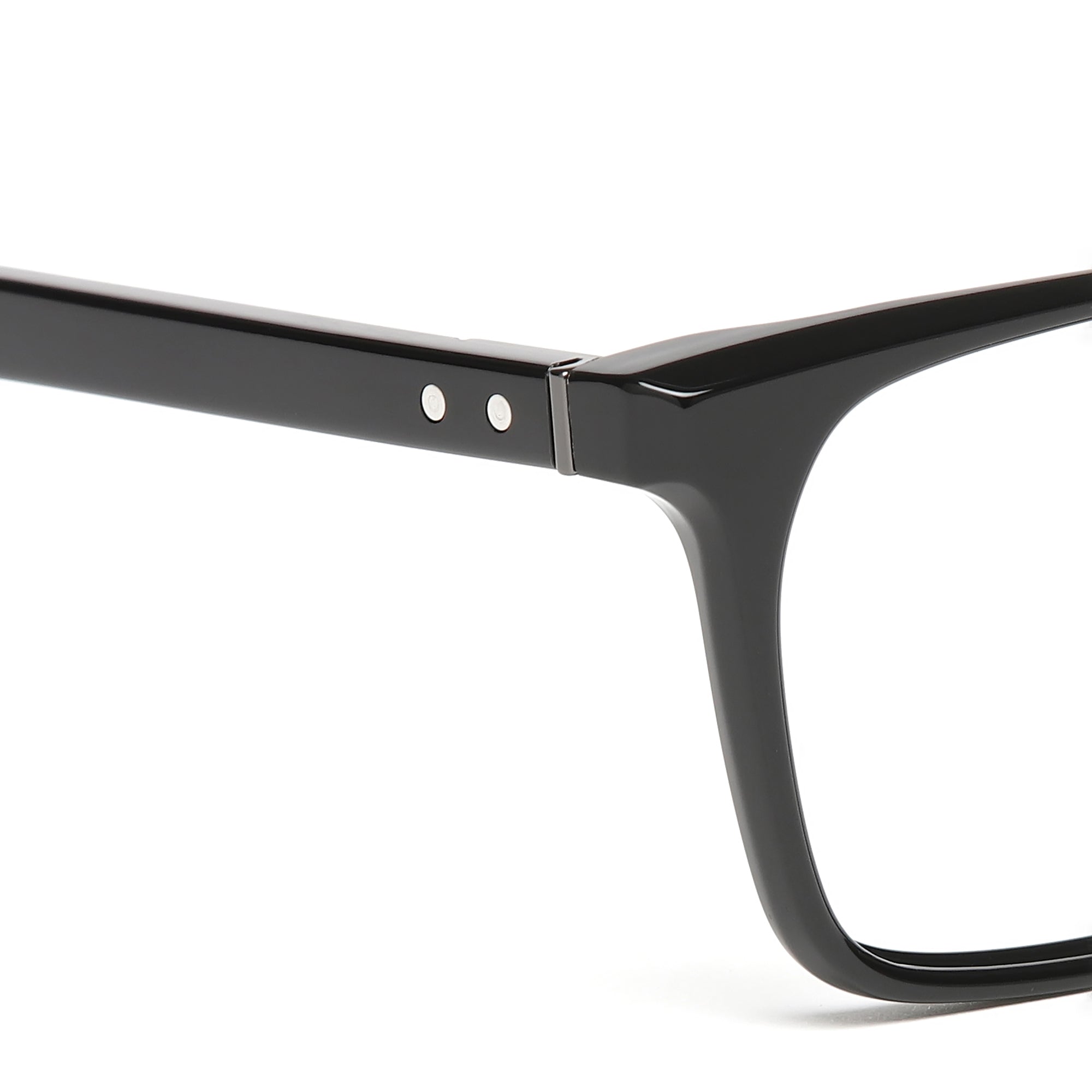 Cavolin Black Rectangle Eyeglasses