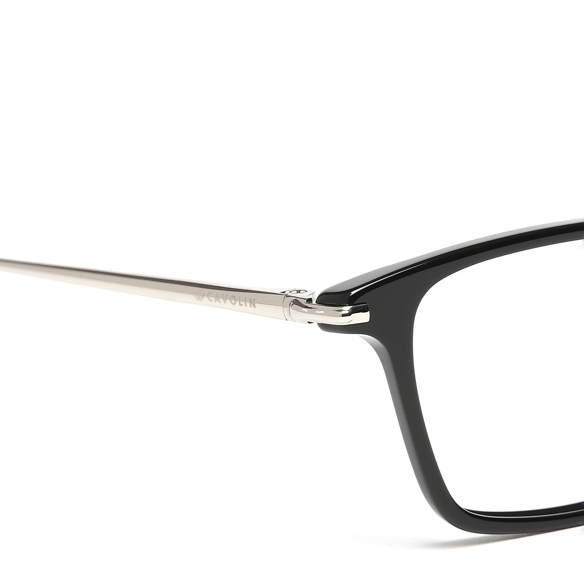 Cavolin Black Rectangle Eyeglasses