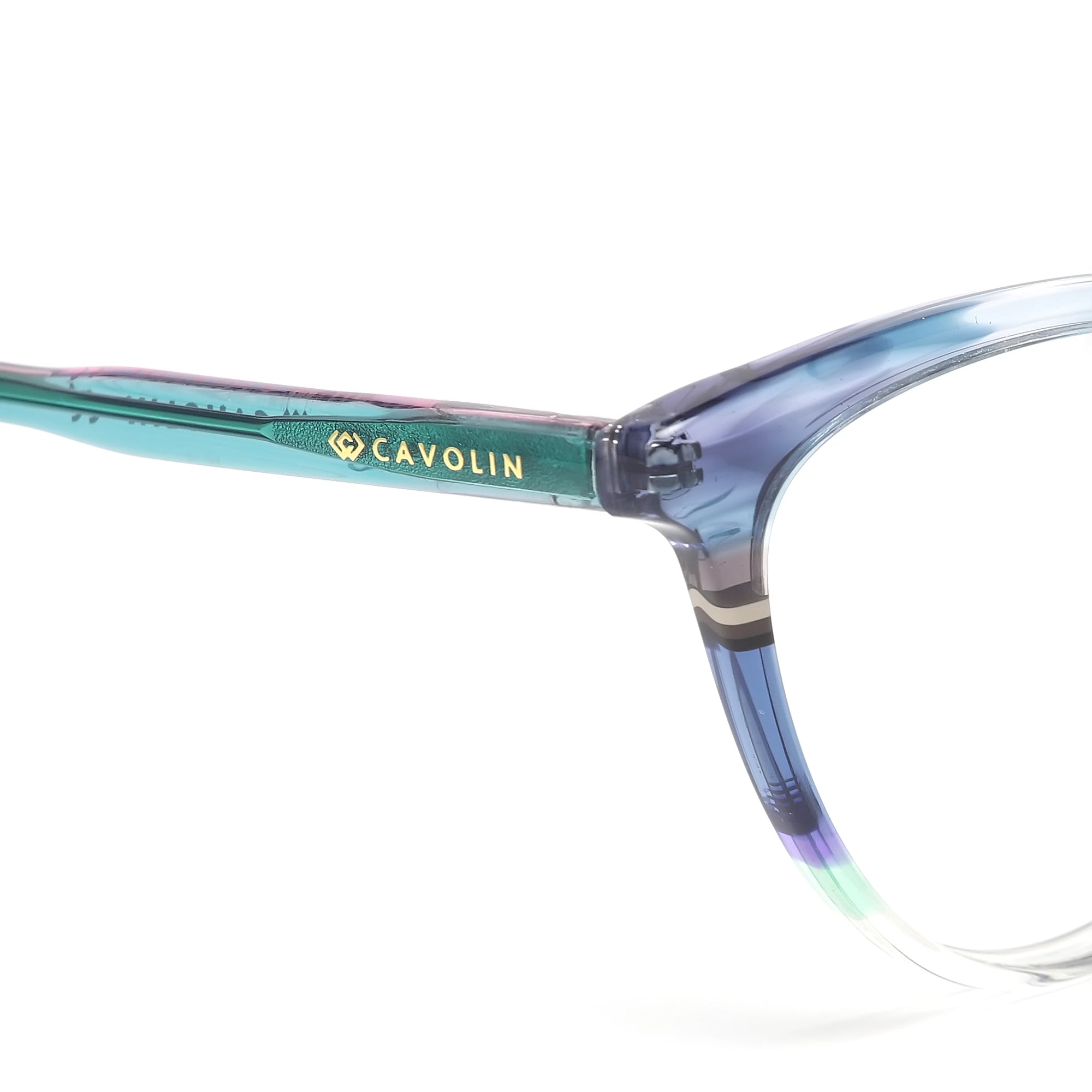 Cavolin Blue Green Cat Eye Eyeglasses