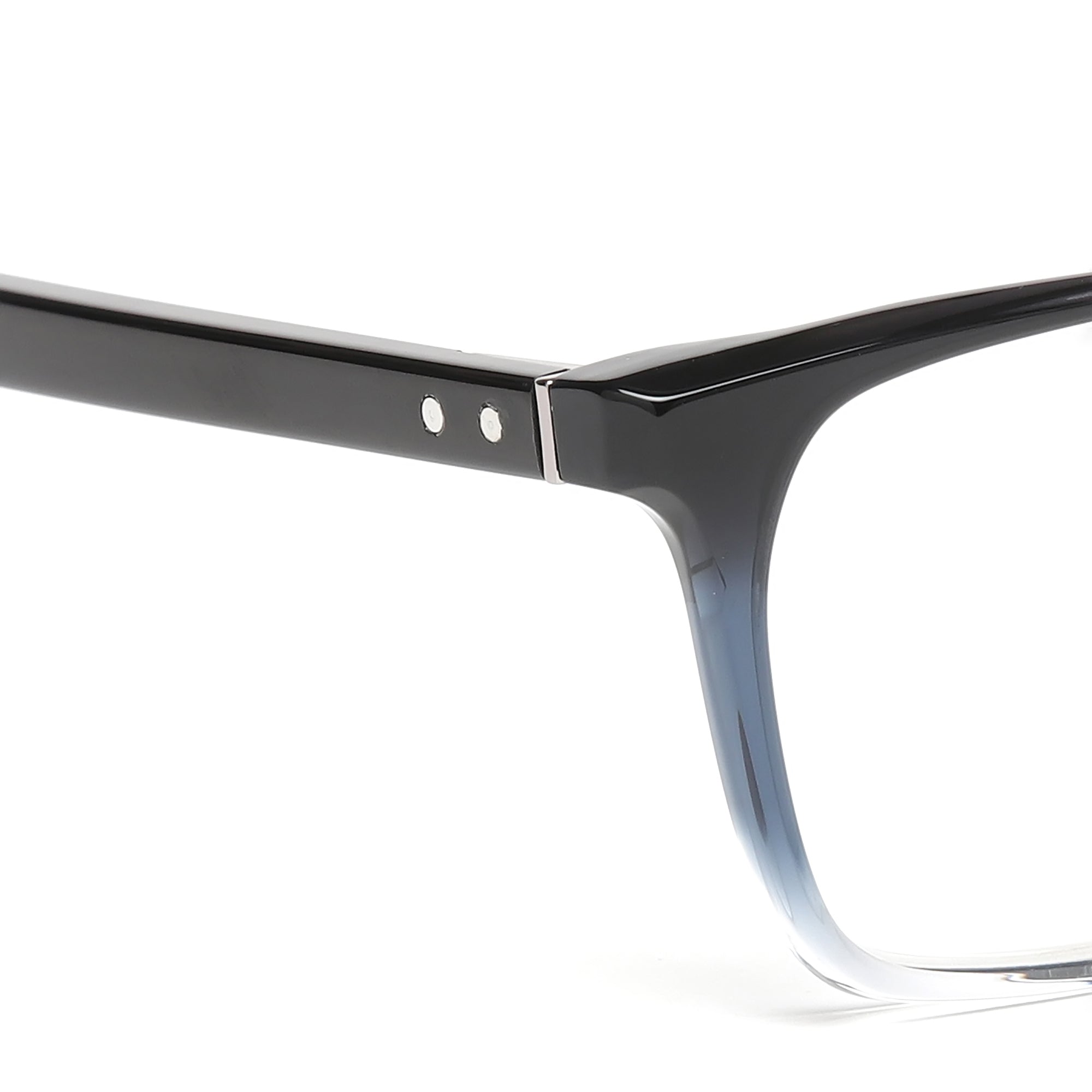 Cavolin Black Transparent Rectangle Eyeglasses