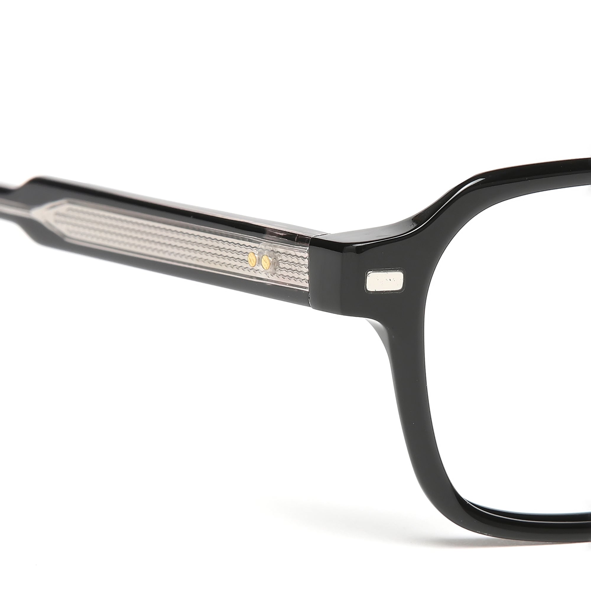 Cavolin Black Clip On Square Eyeglasses