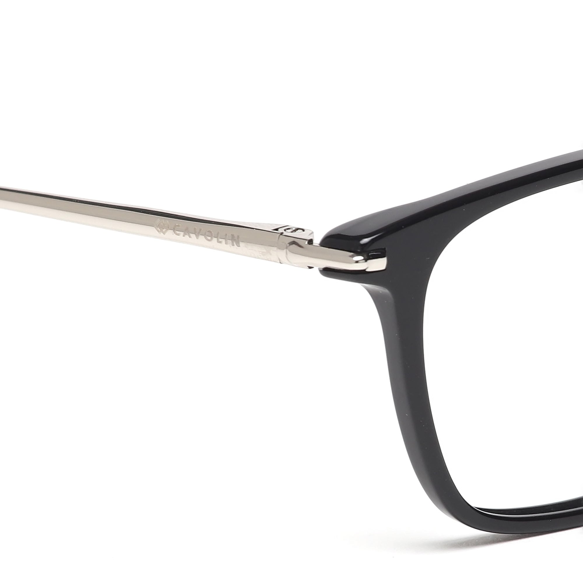 Cavolin Black Rectangle Eyeglasses