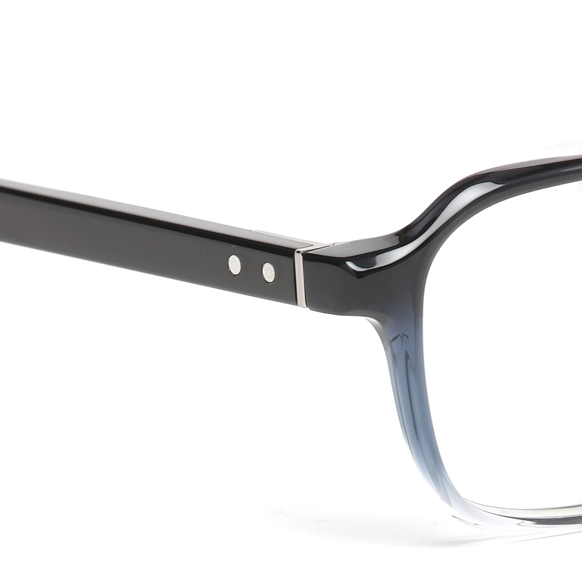 Cavolin Black Transparent Square Eyeglasses