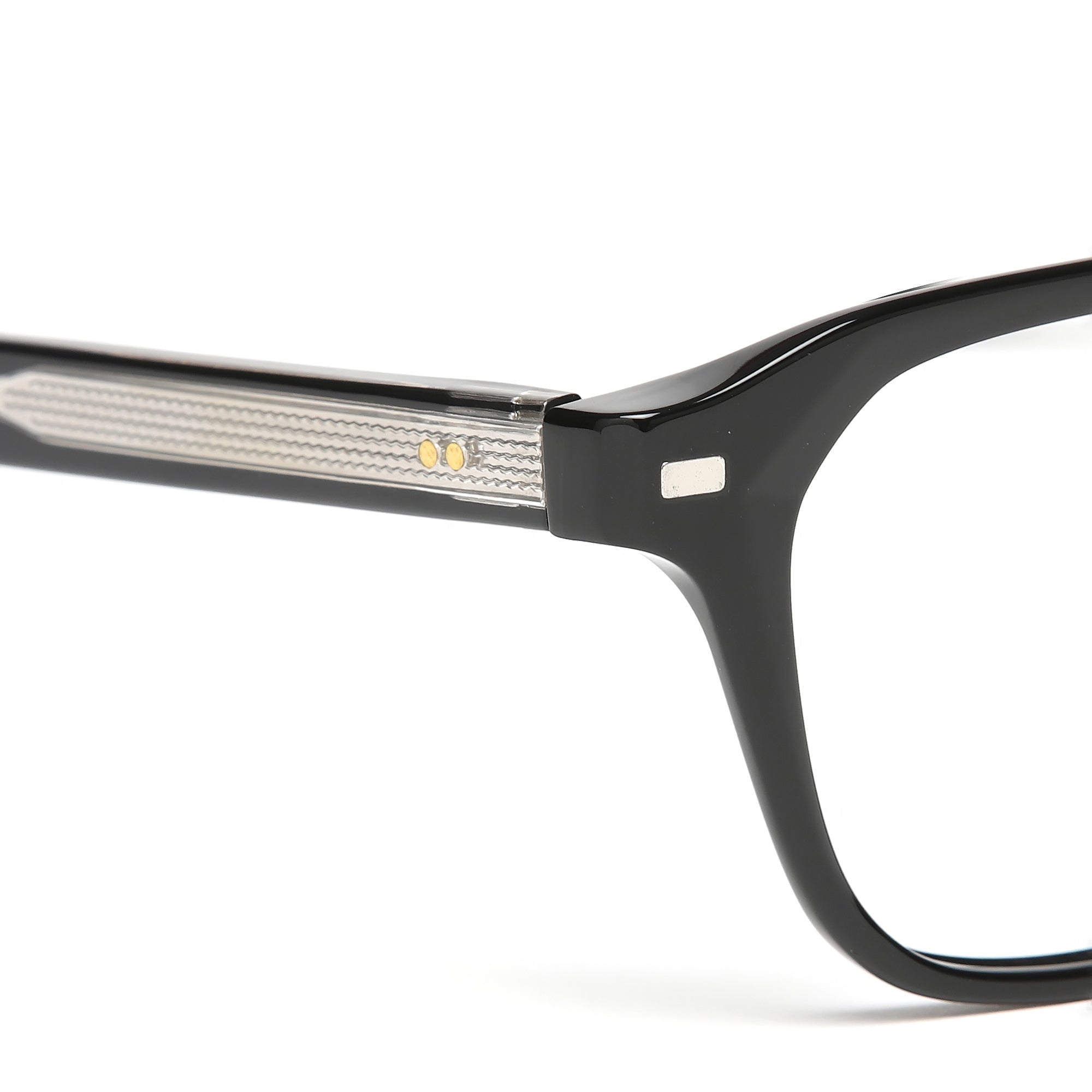 Cavolin Black Clip On Square Eyeglasses