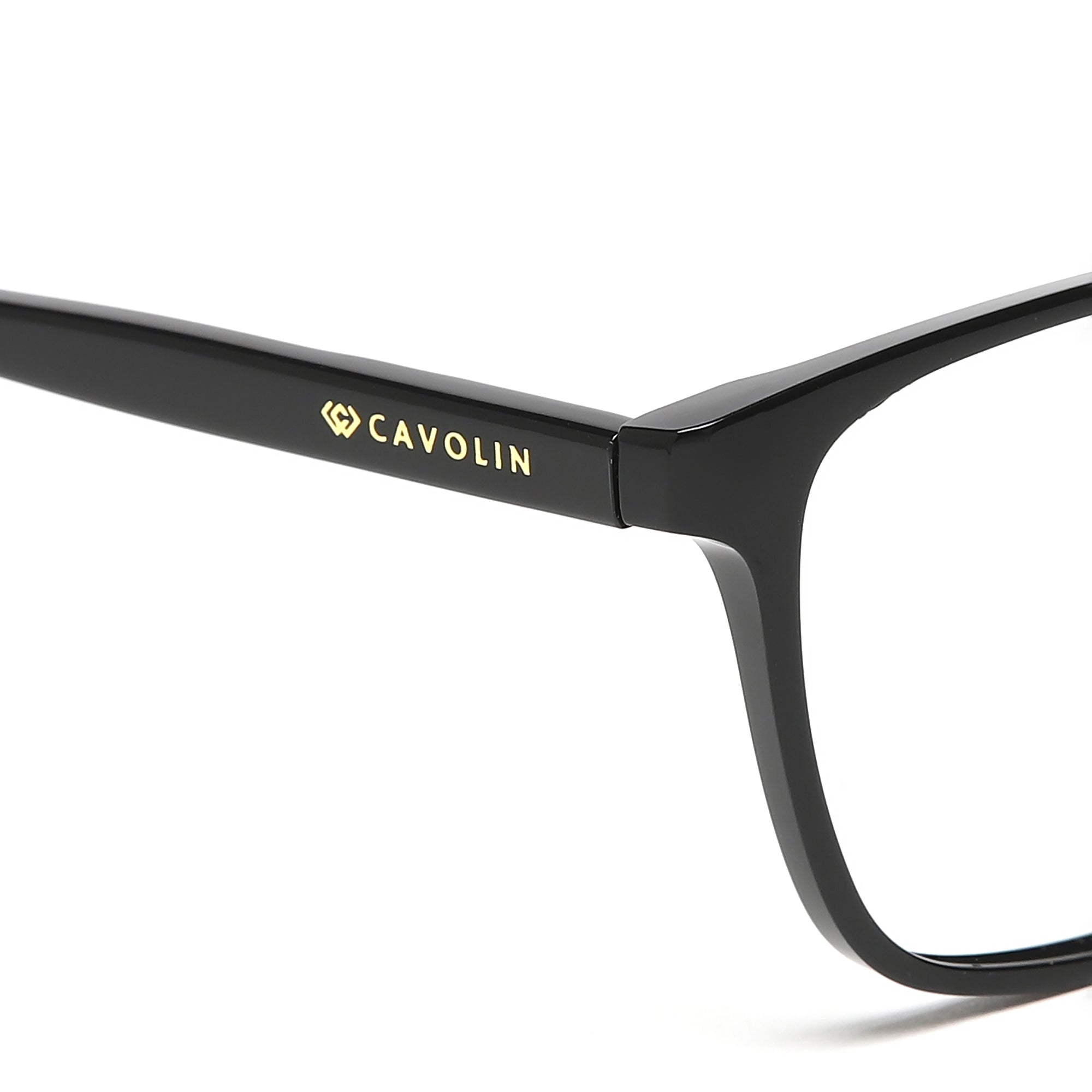 Cavolin Black Rectangle Eyeglasses