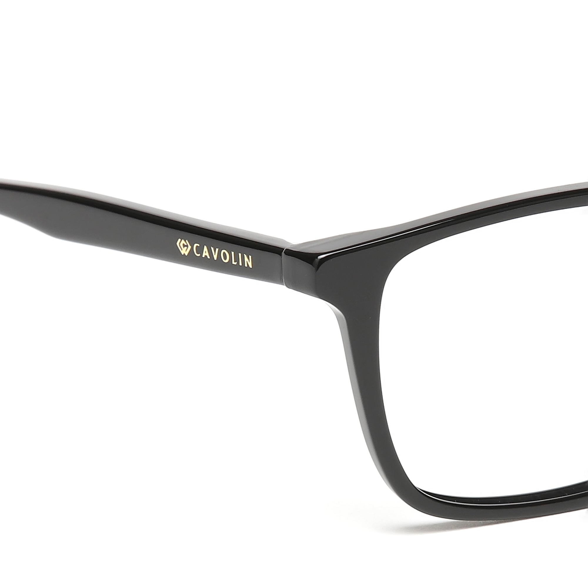 Cavolin Black Rectangle Eyeglasses
