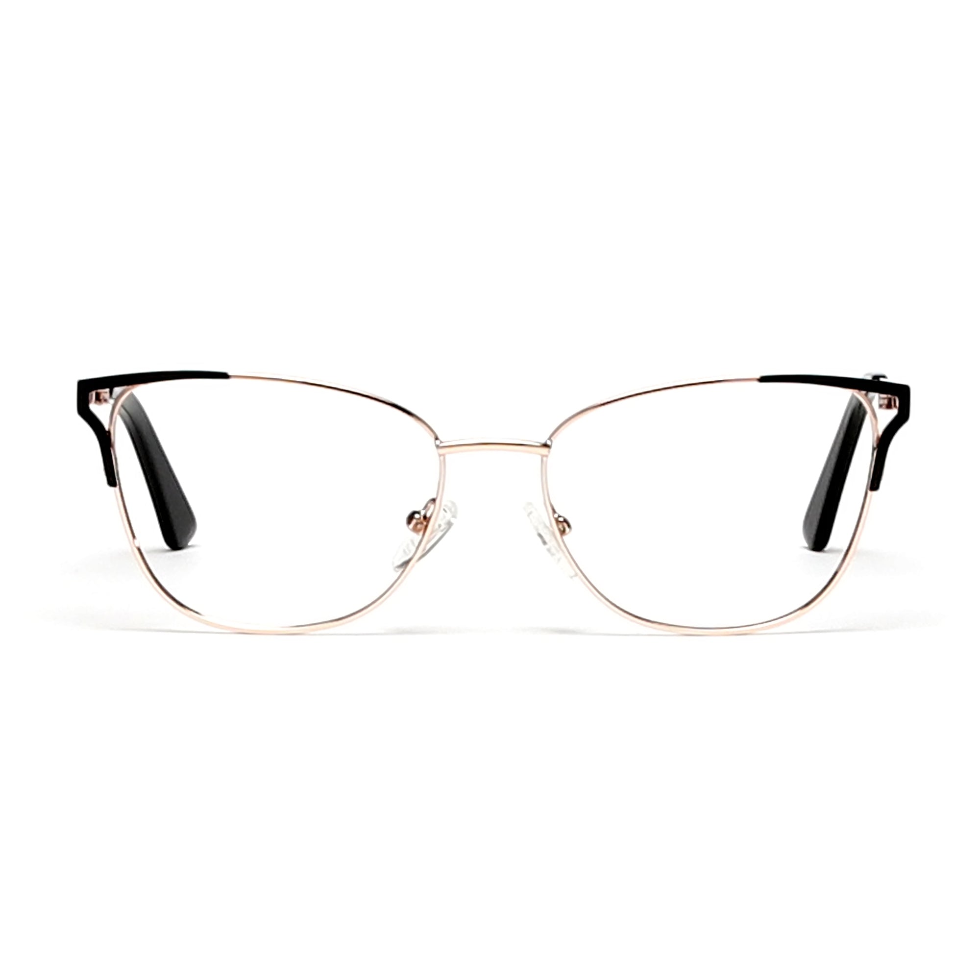 Cavolin Gold Black Cat Eye Eyeglasses