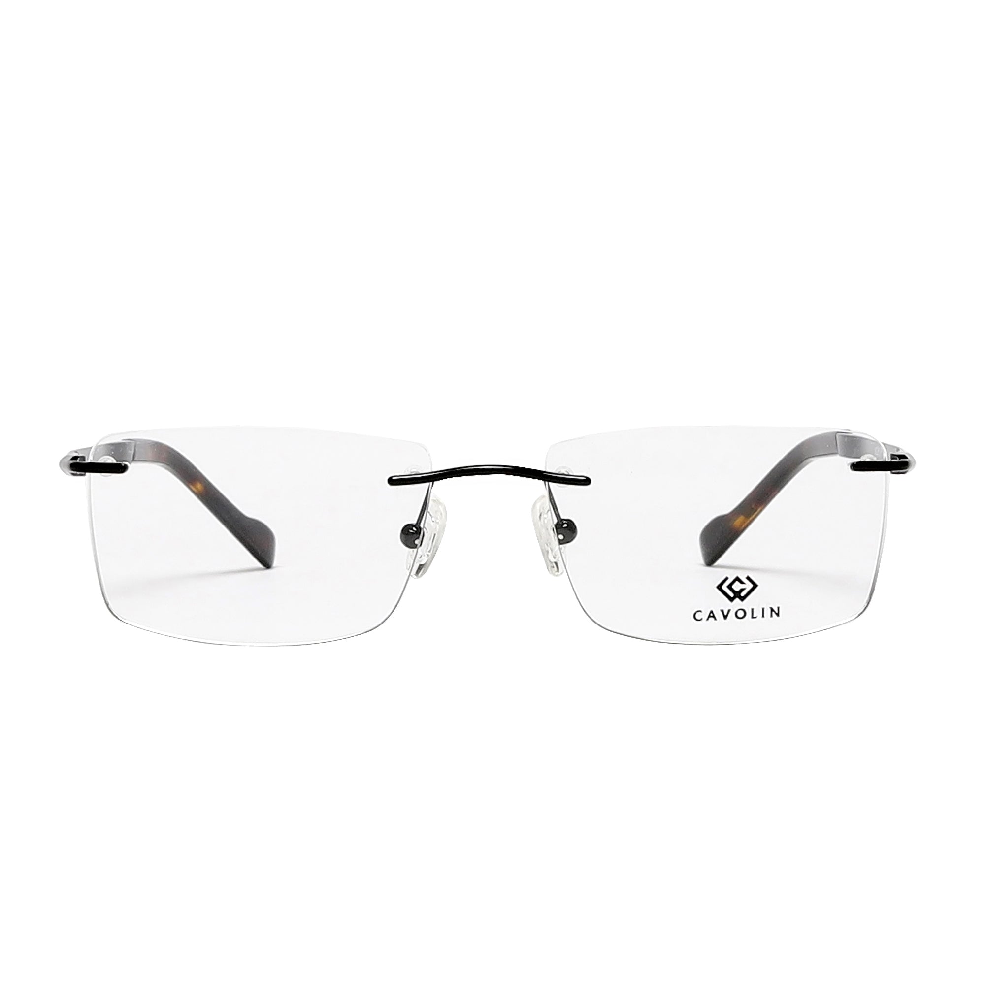 Cavolin Black Rectangle Eyeglasses