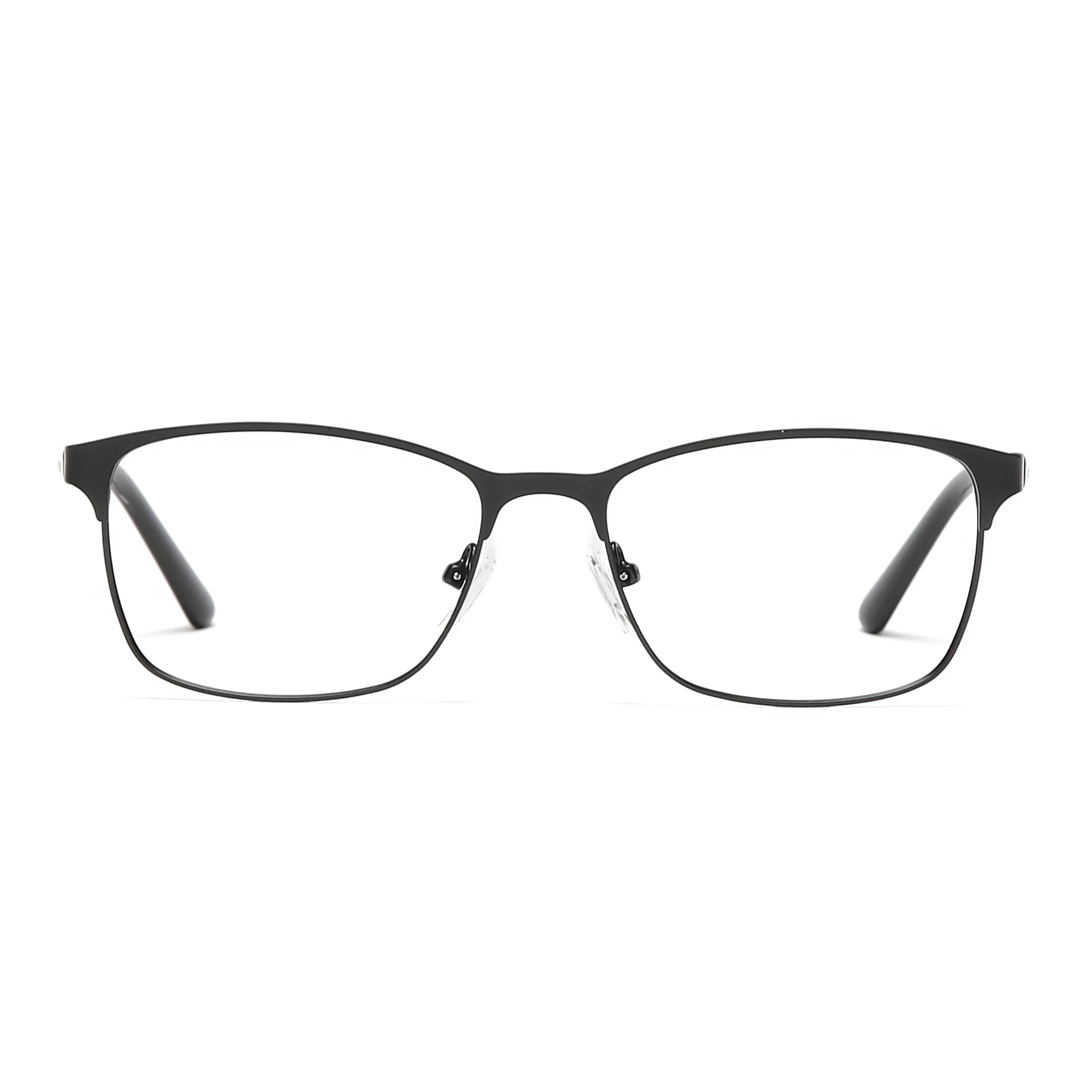 Cavolin Black Rectangle Eyeglasses