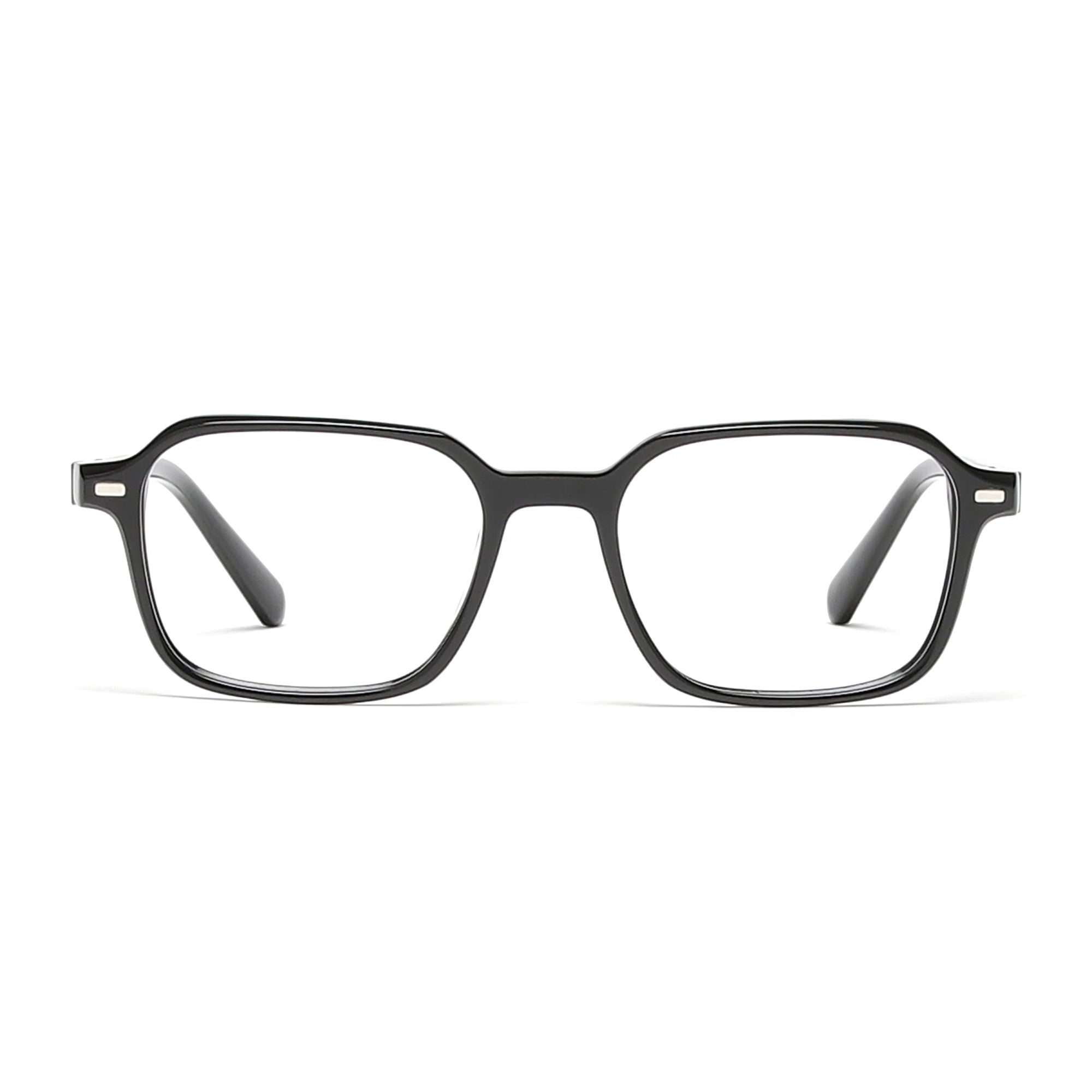 Cavolin Black Clip On Square Eyeglasses