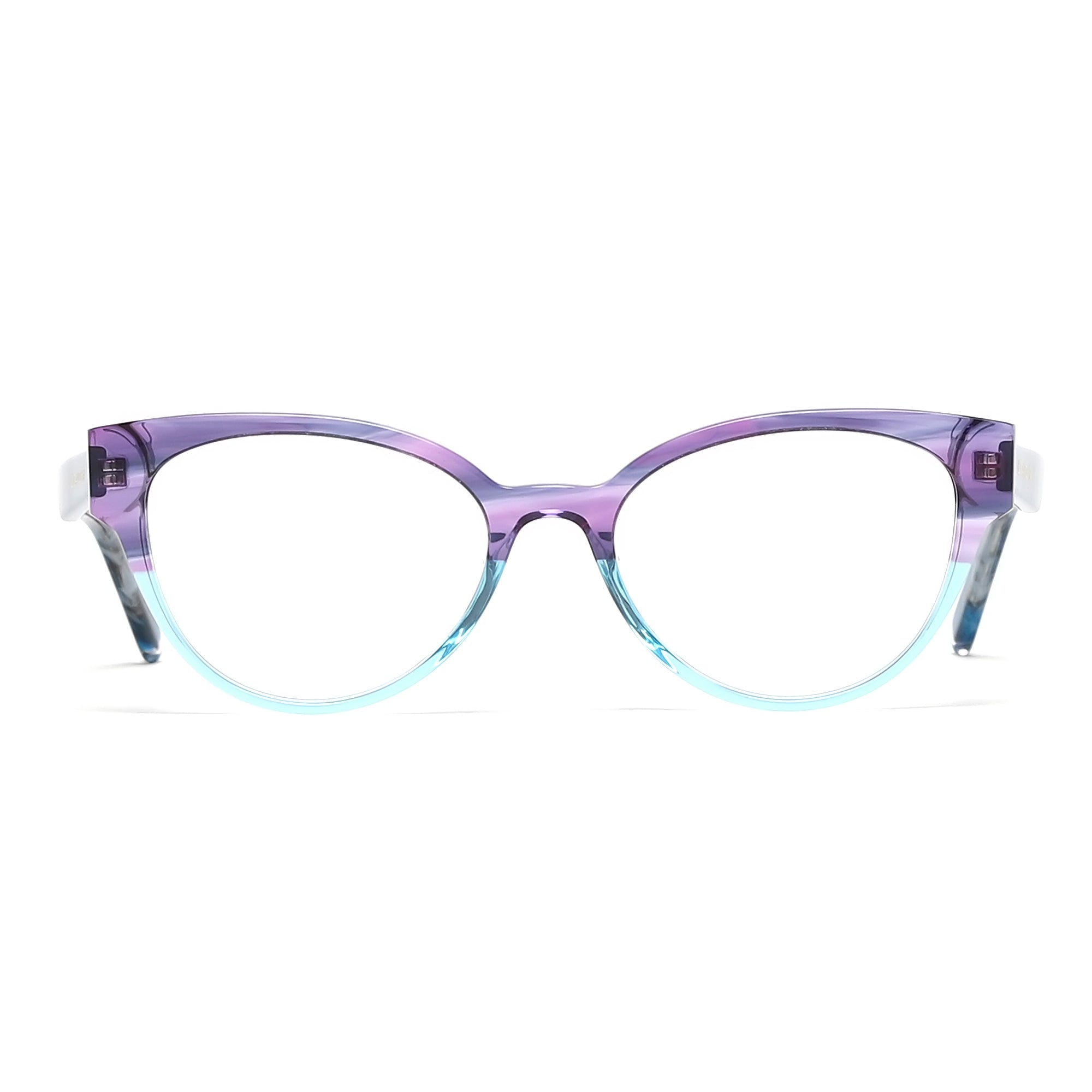 Cavolin Purple Blue Cat Eye Eyeglasses