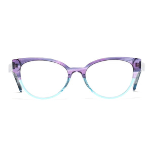 Cavolin Purple Blue Cat Eye Eyeglasses