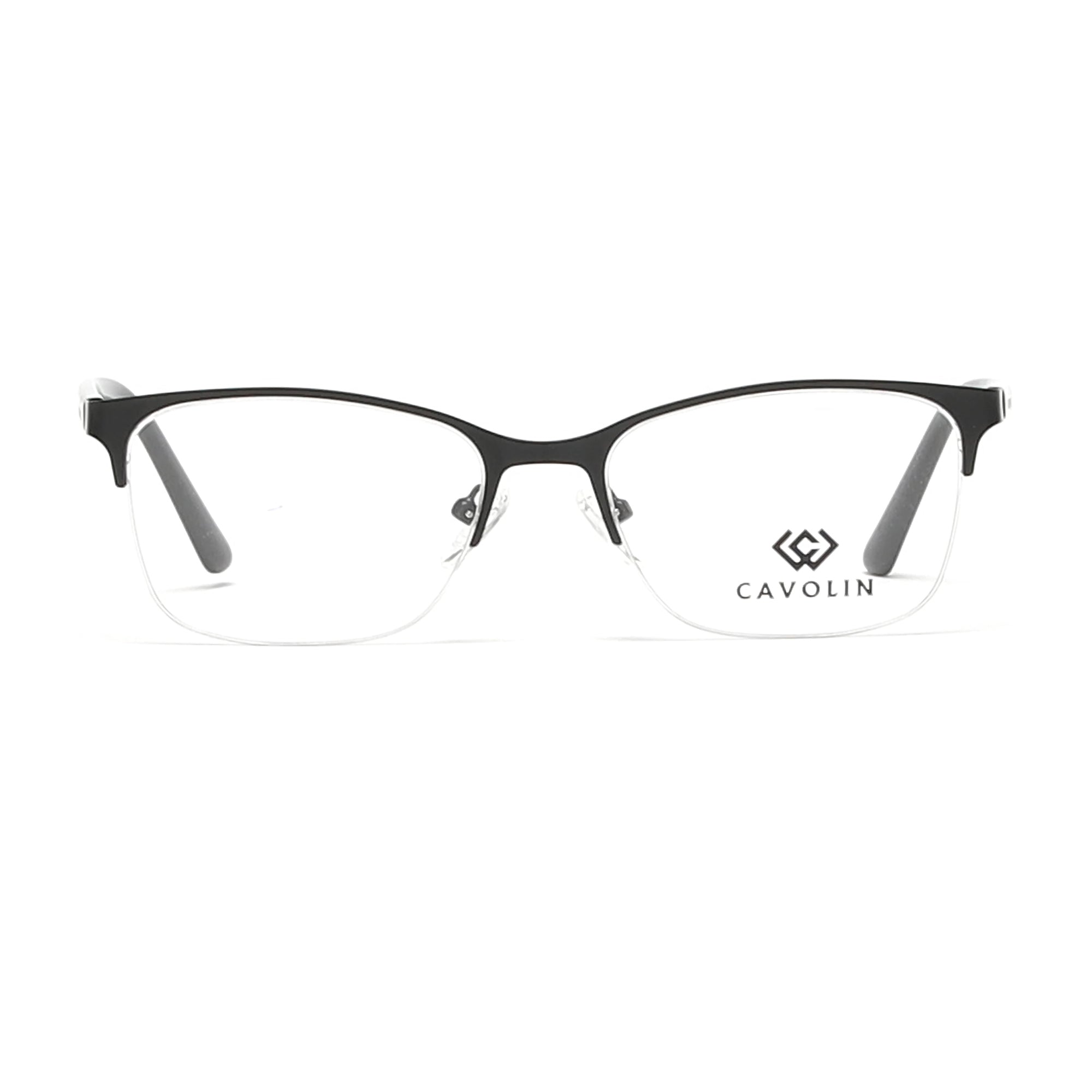 Cavolin Black Rectangle Eyeglasses