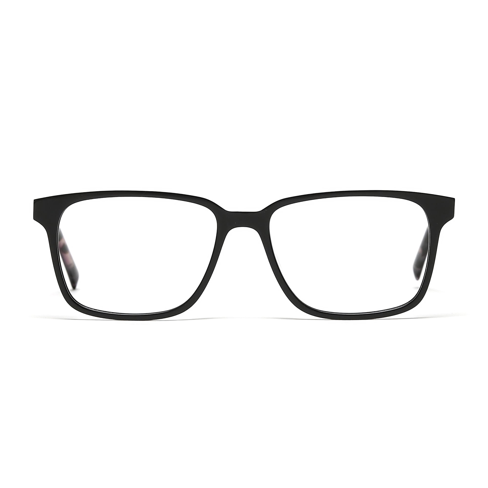 Cavolin Black Red Rectangle Eyeglasses
