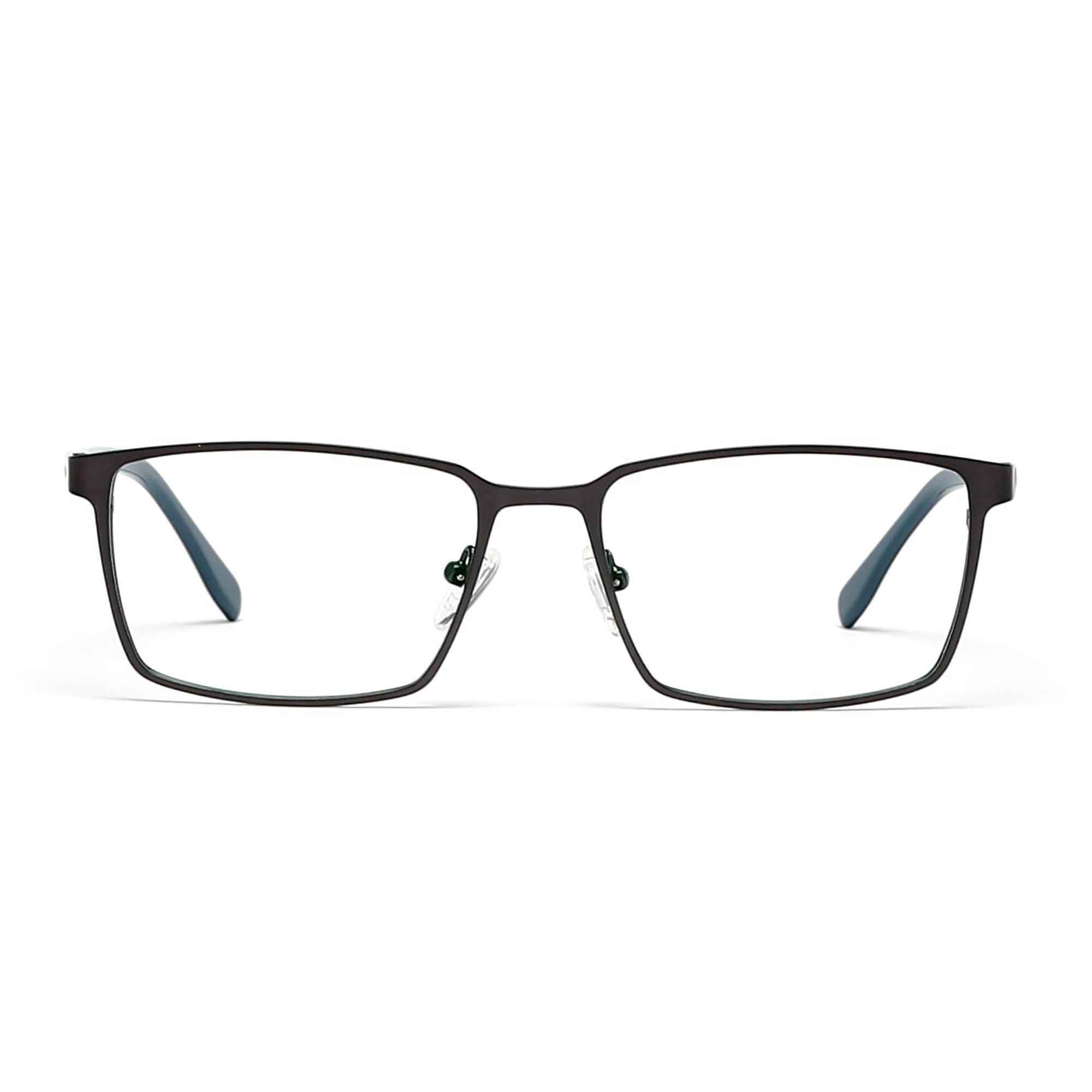 Cavolin Gun Metal Green Rectangle Eyeglasses
