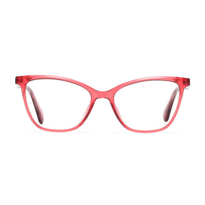 Cavolin Red Transparent Cat Eye Eyeglasses